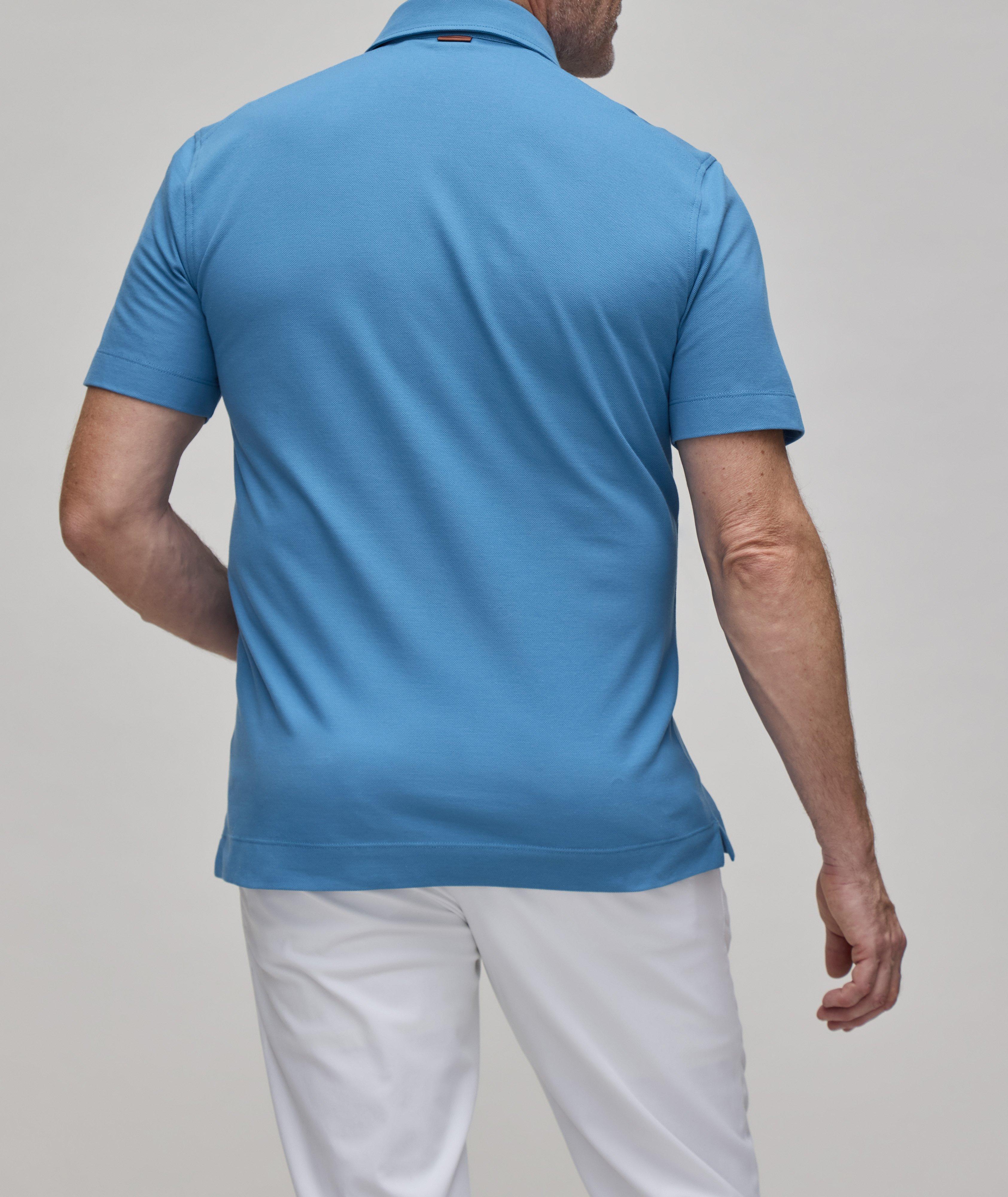 Polo en piqué de coton à manches courtes image 2