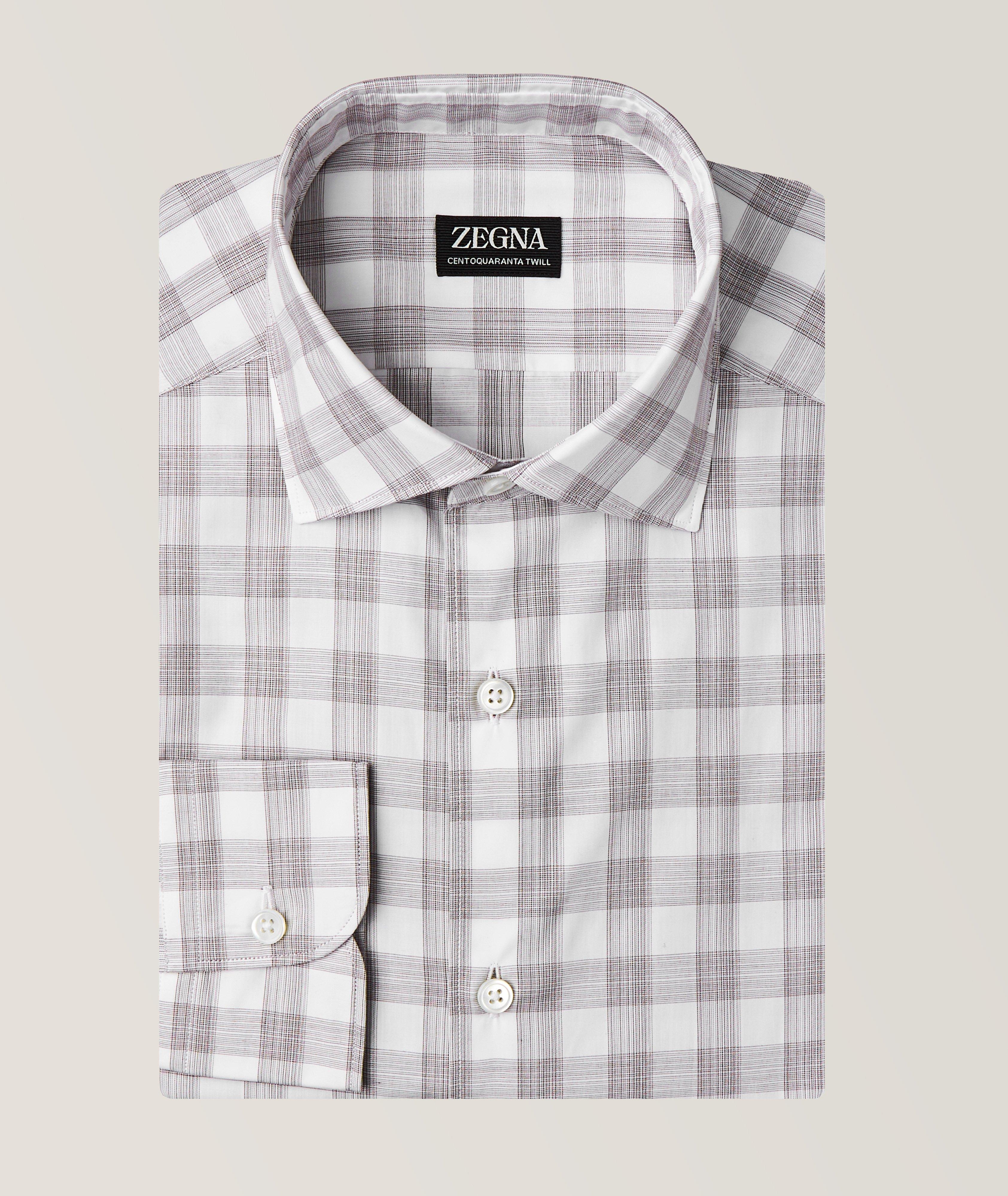 Checkered Centoquaranta Twill Sport Shirt image 0