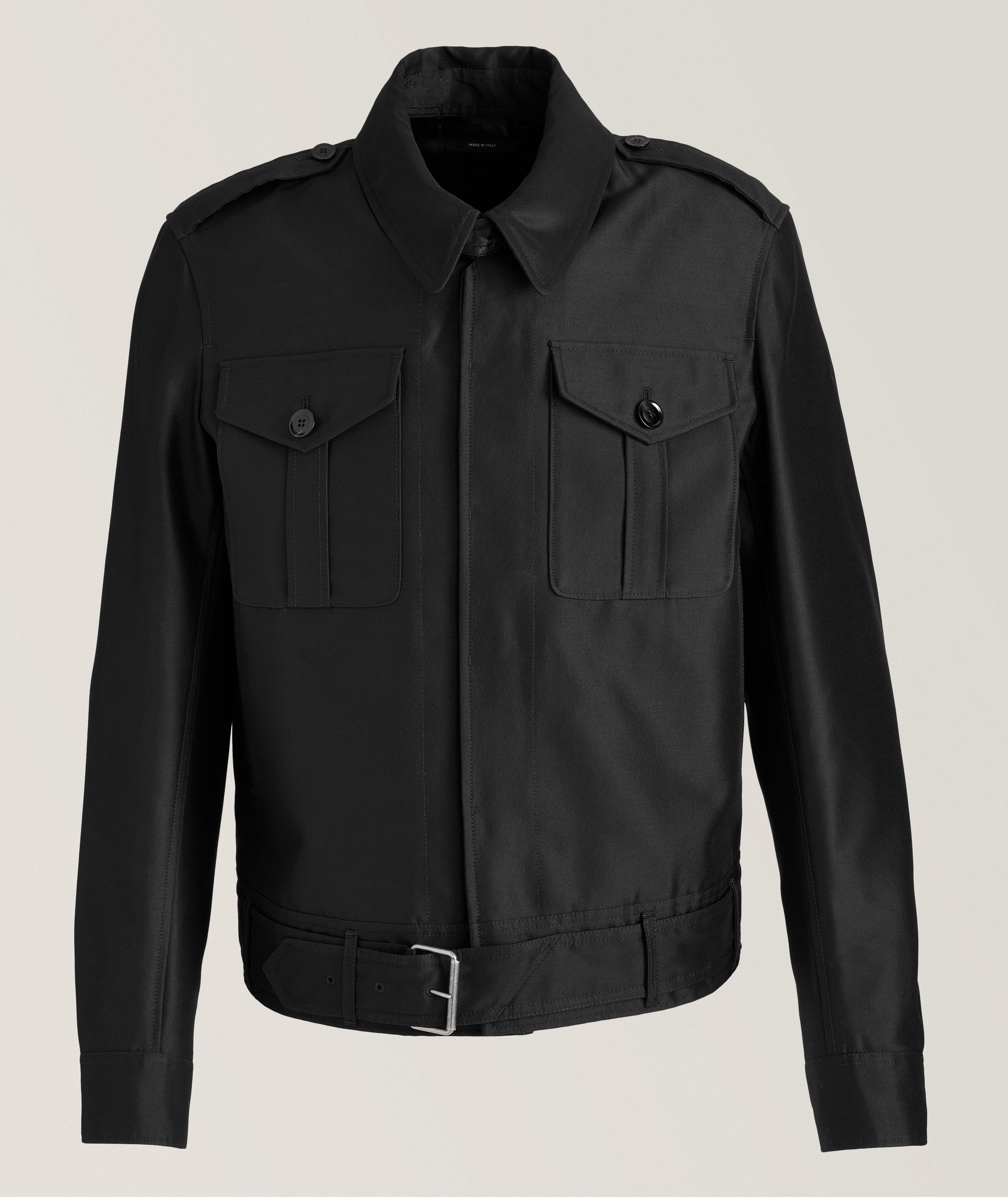 Tom Ford Blouson En Faille De Laine Et De Soie En Noir , Taille Homme 50