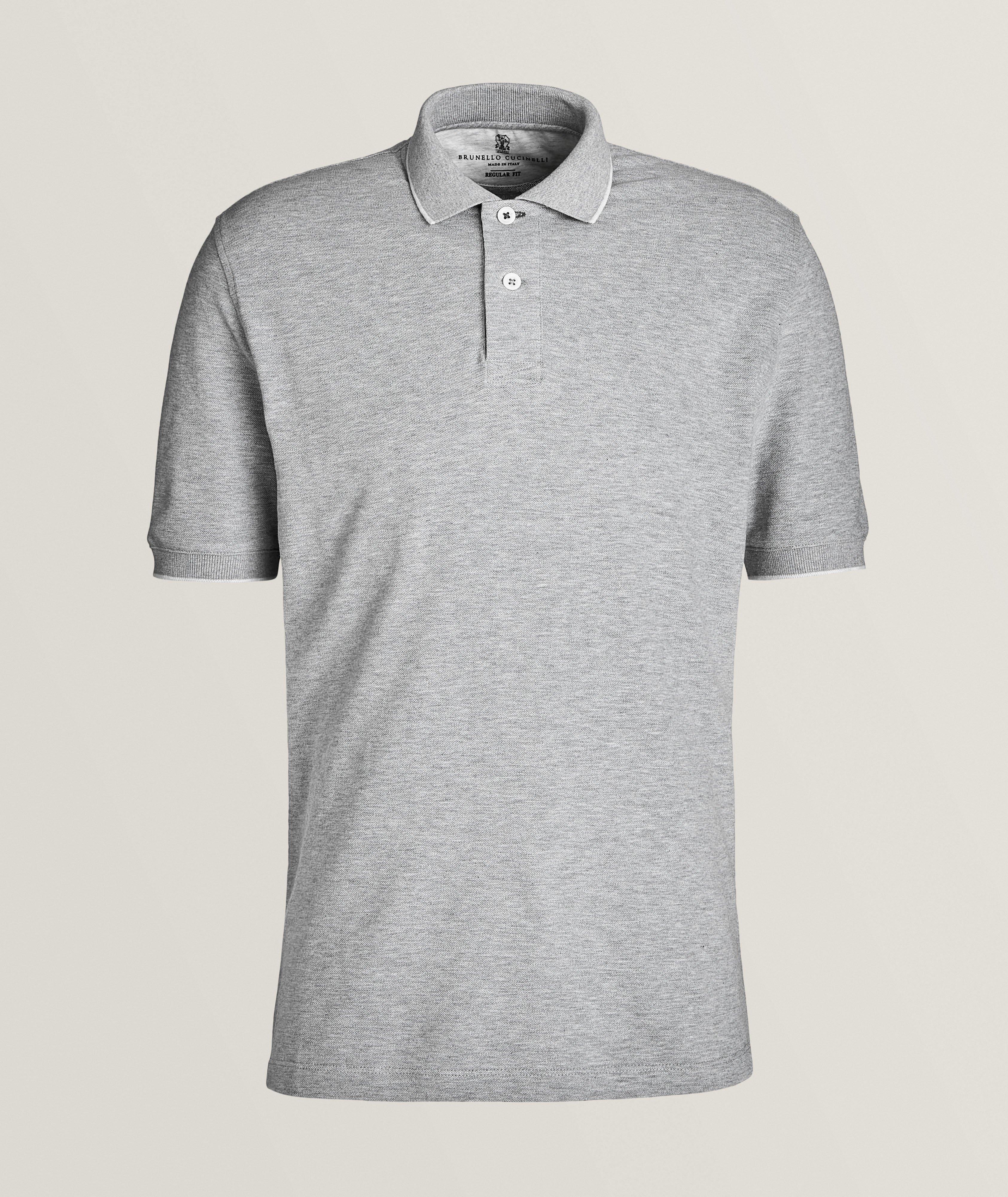 Zegna mélange-effect polo shirt - Grey