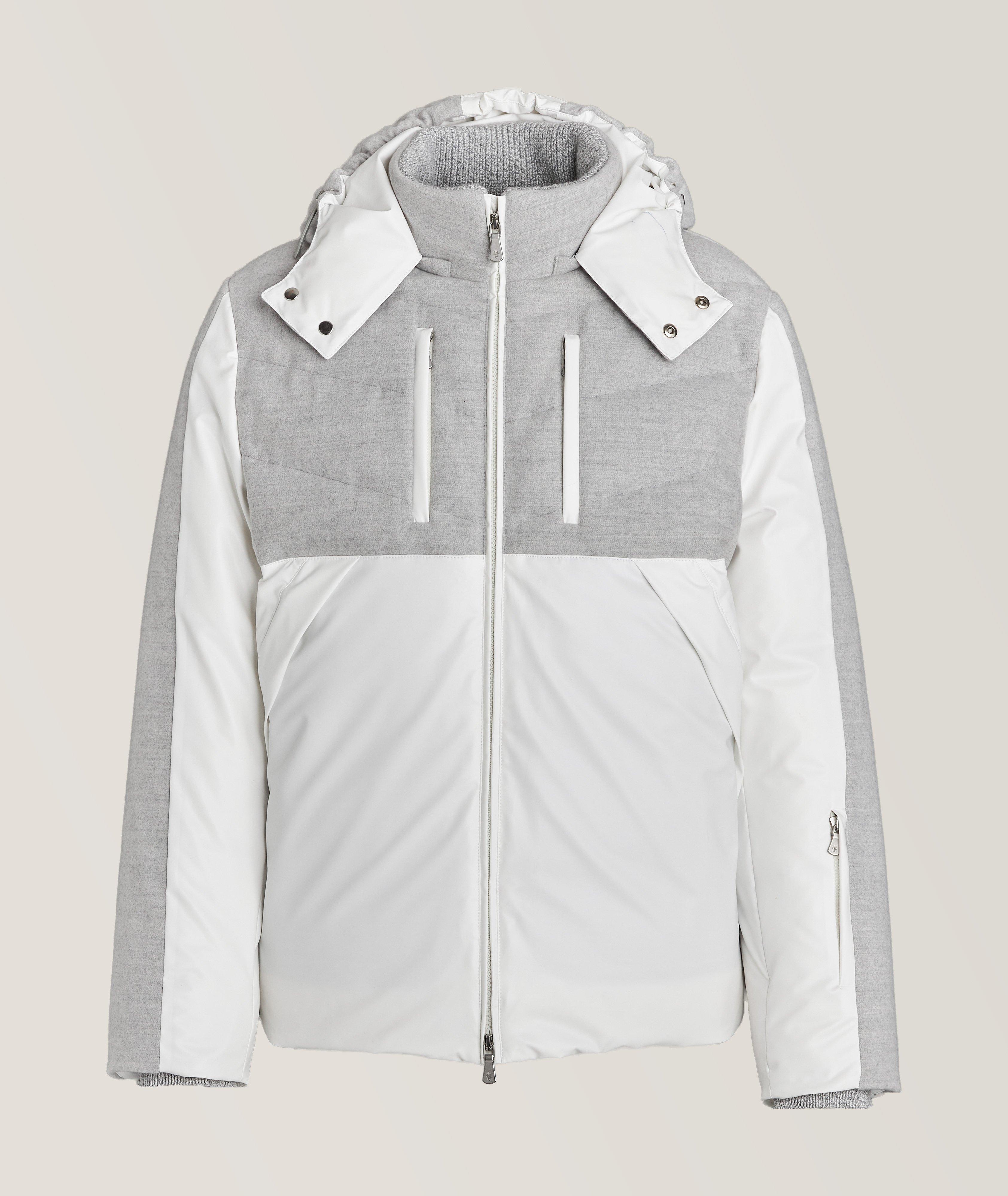 Eleventy Manteau De Ski Aux Textures Variées En Blanc , Taille Homme 54