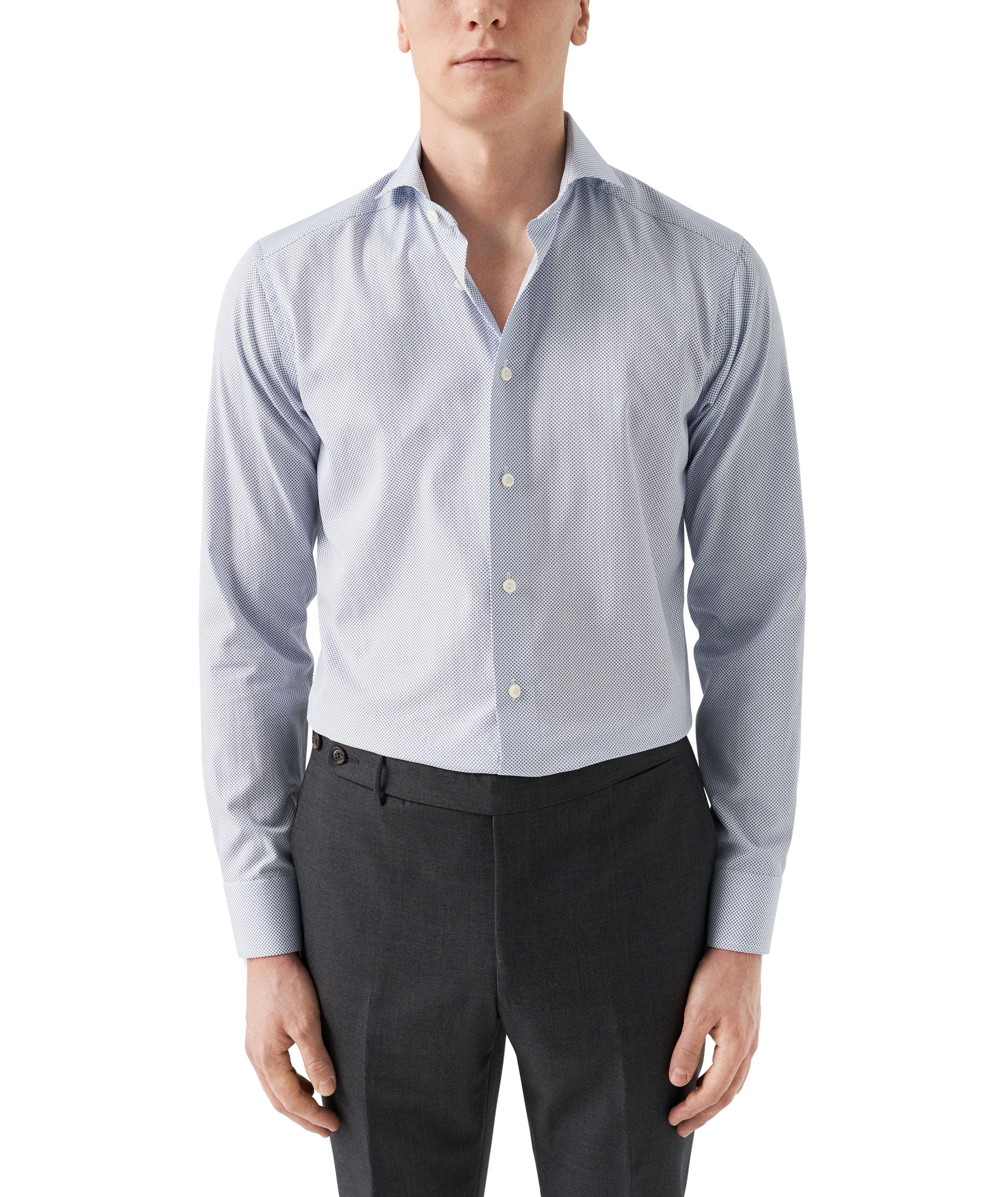 Micro Print Signature Poplin Shirt  image 1