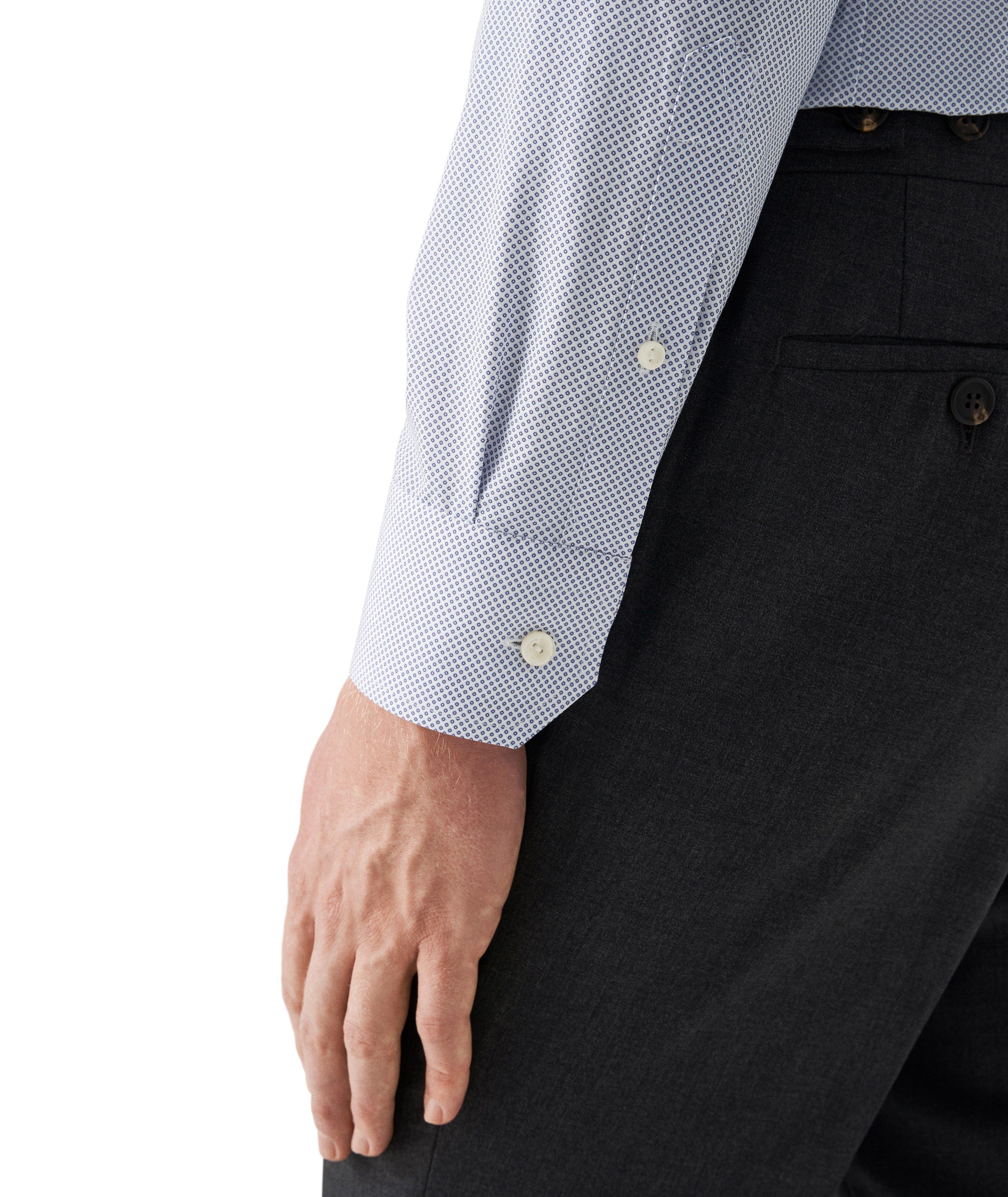 Micro Print Signature Poplin Shirt  image 4