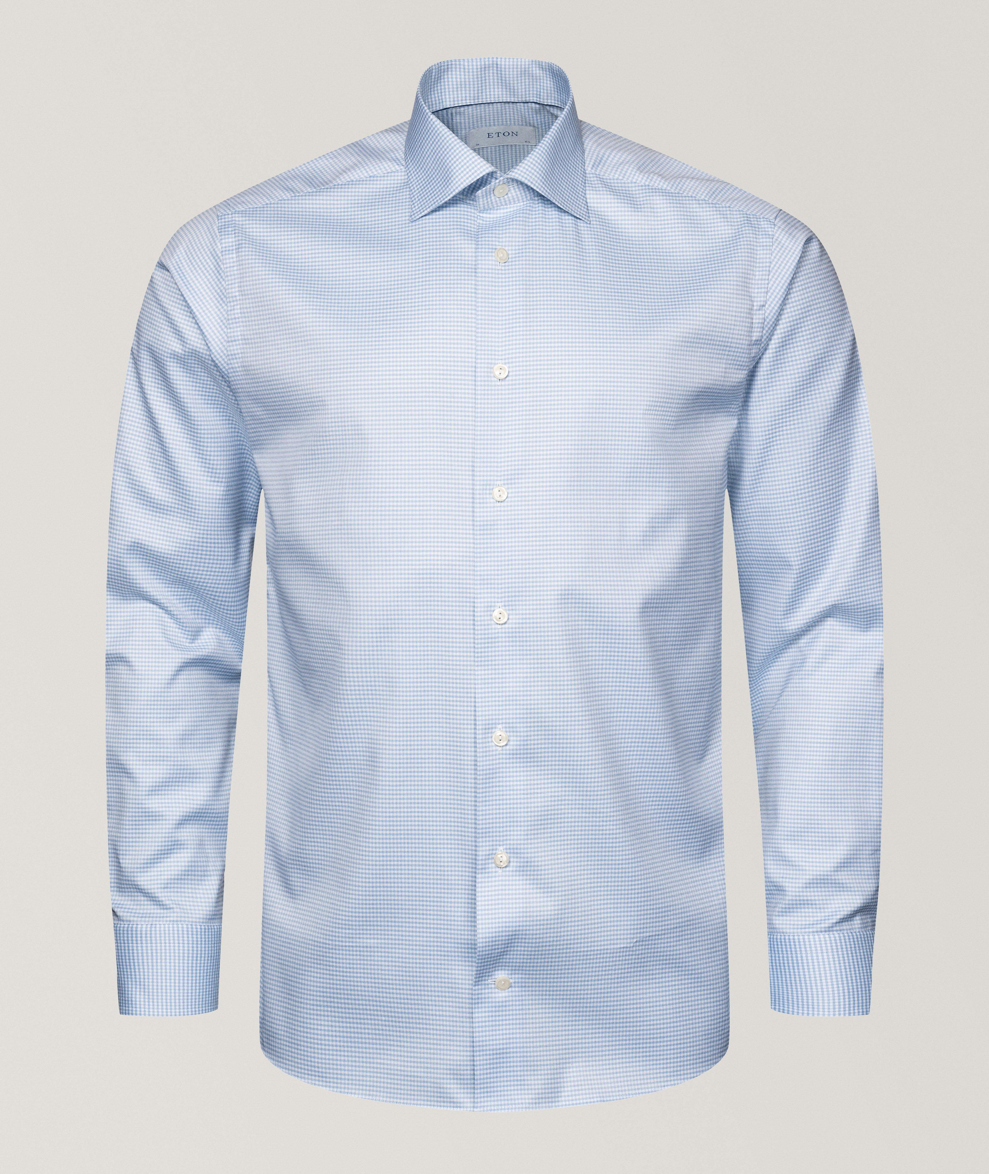 Micro Check Organic Cotton-Blend Shirt image 0