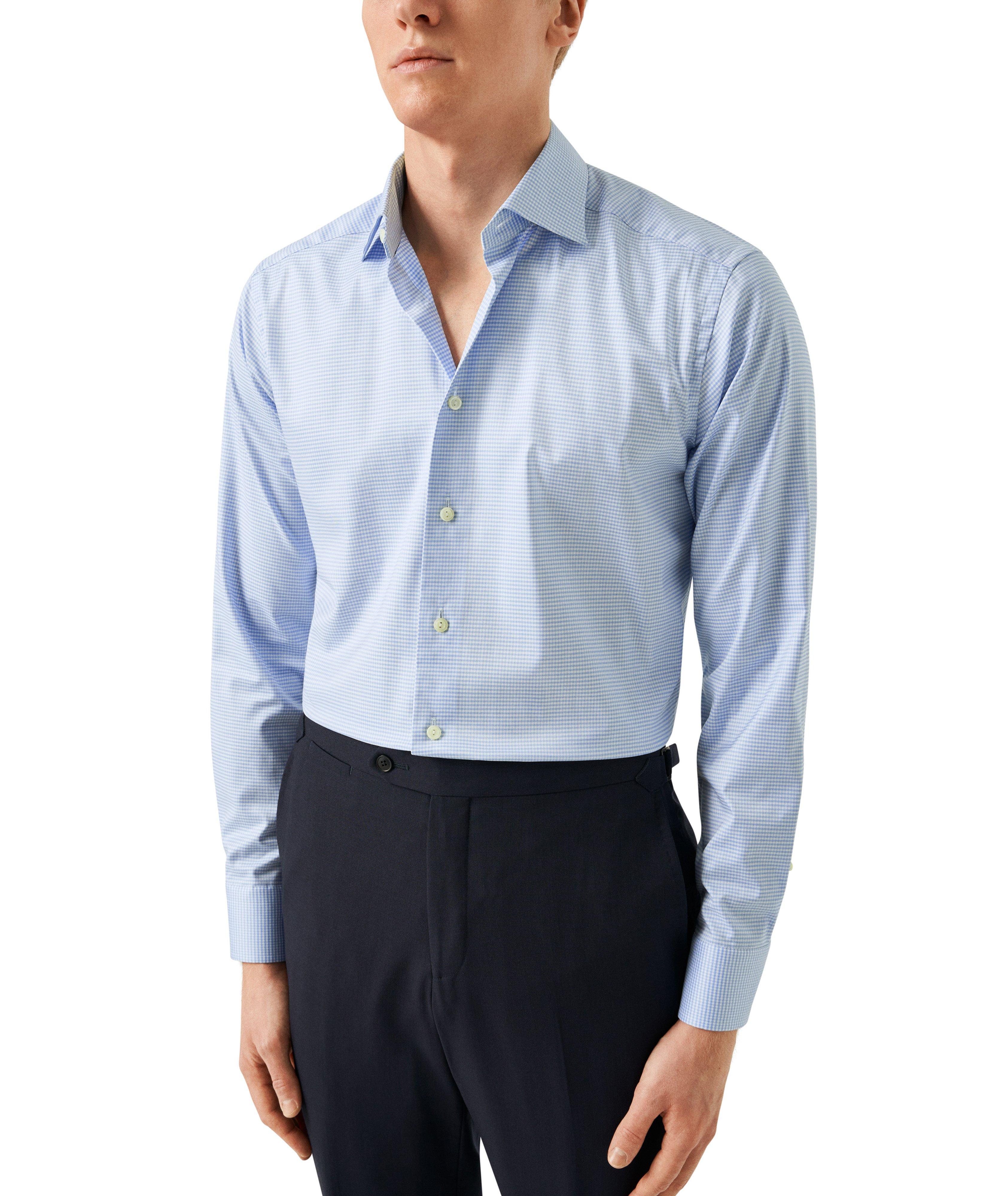Micro Check Organic Cotton-Blend Shirt image 1