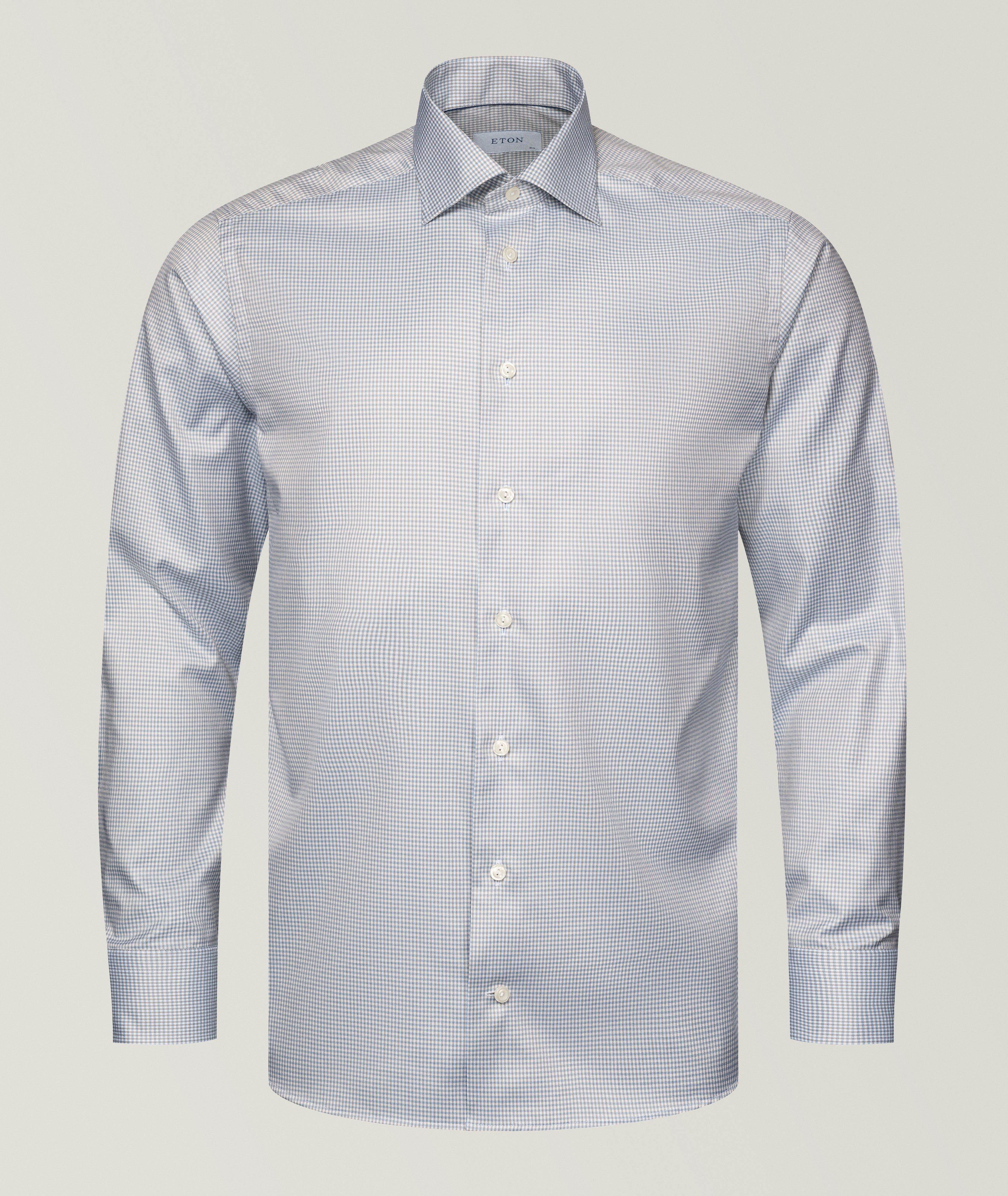 Micro Check Organic Cotton-Blend Shirt image 0