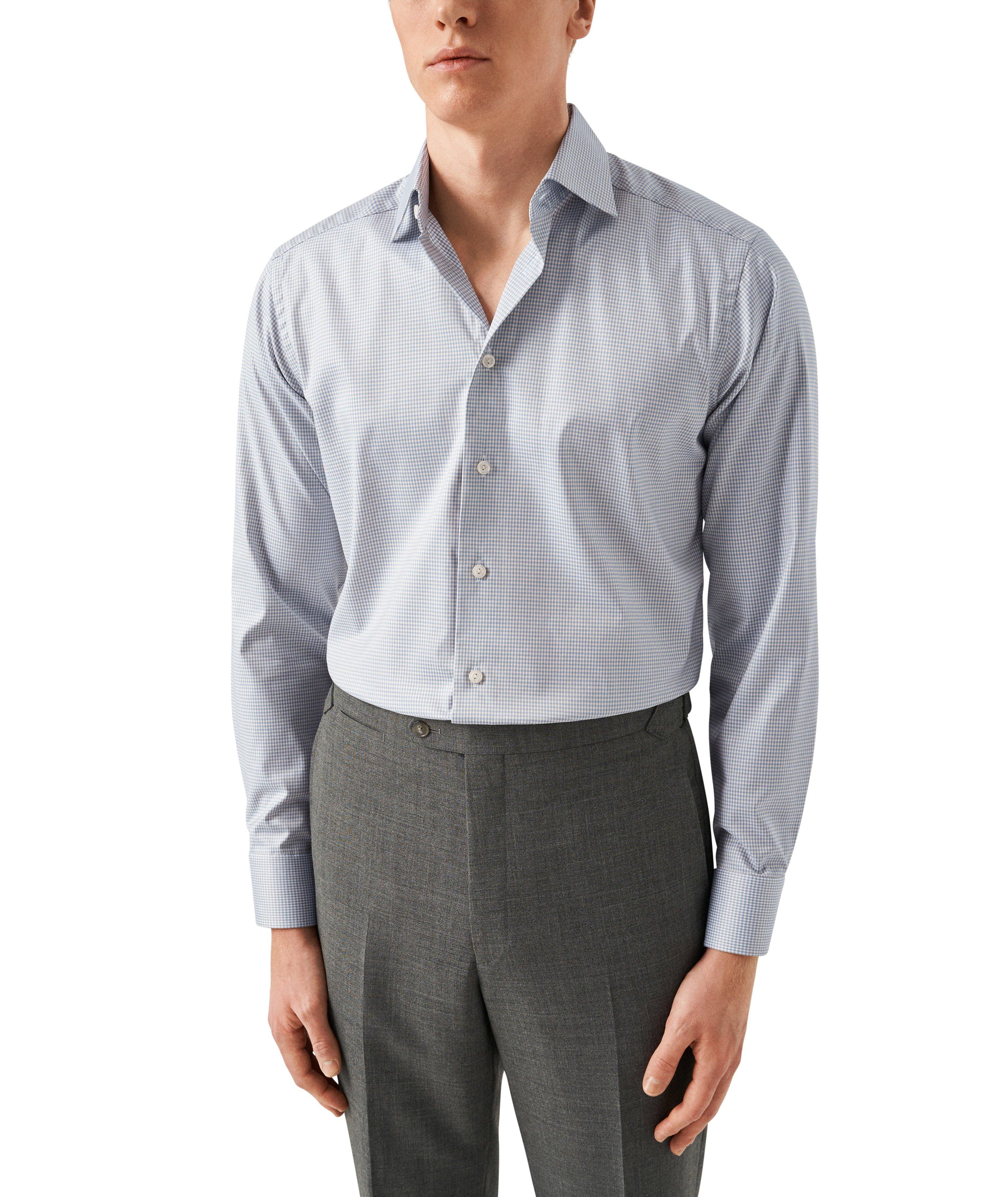Micro Check Organic Cotton-Blend Shirt image 1