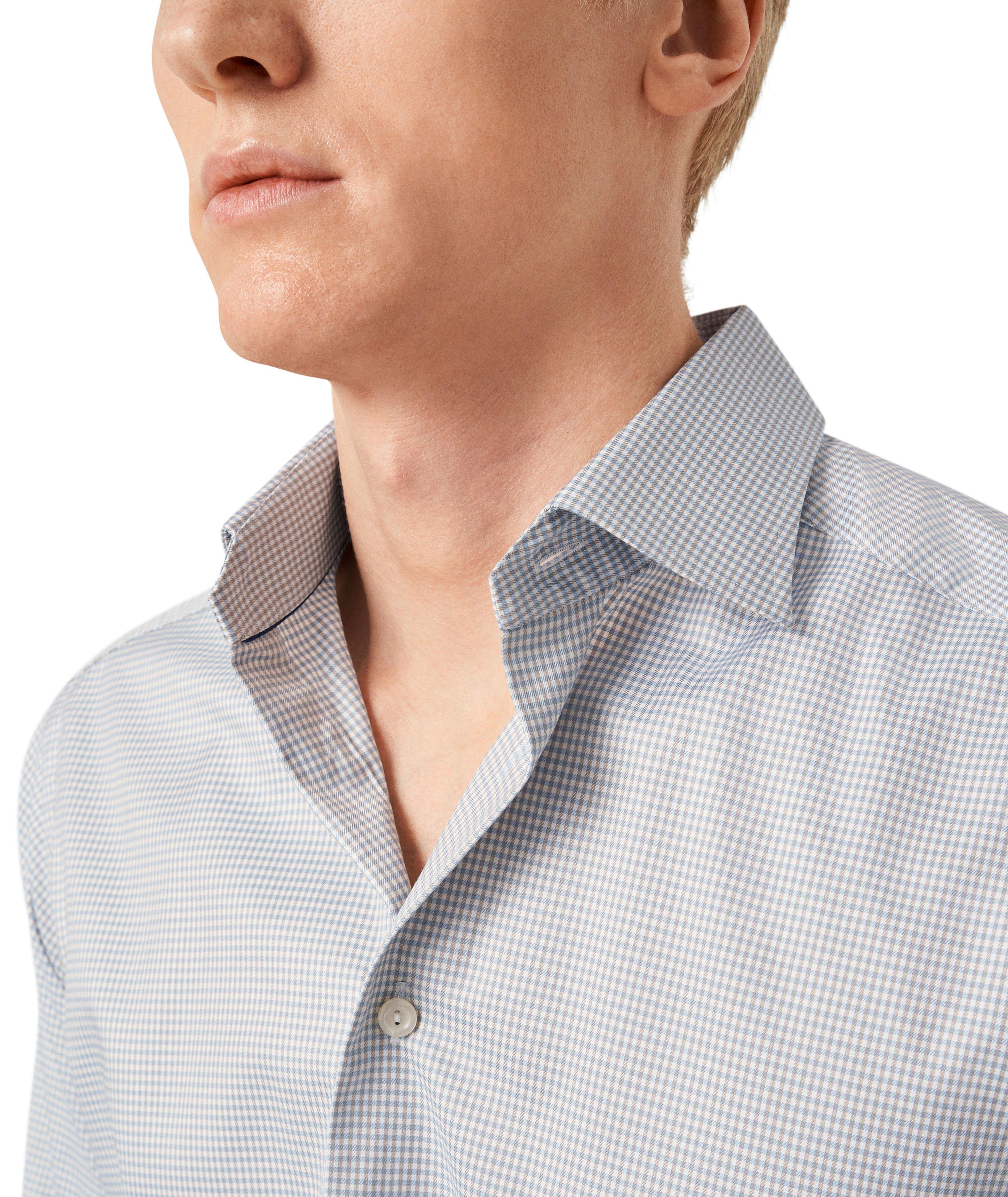 Micro Check Organic Cotton-Blend Shirt image 3