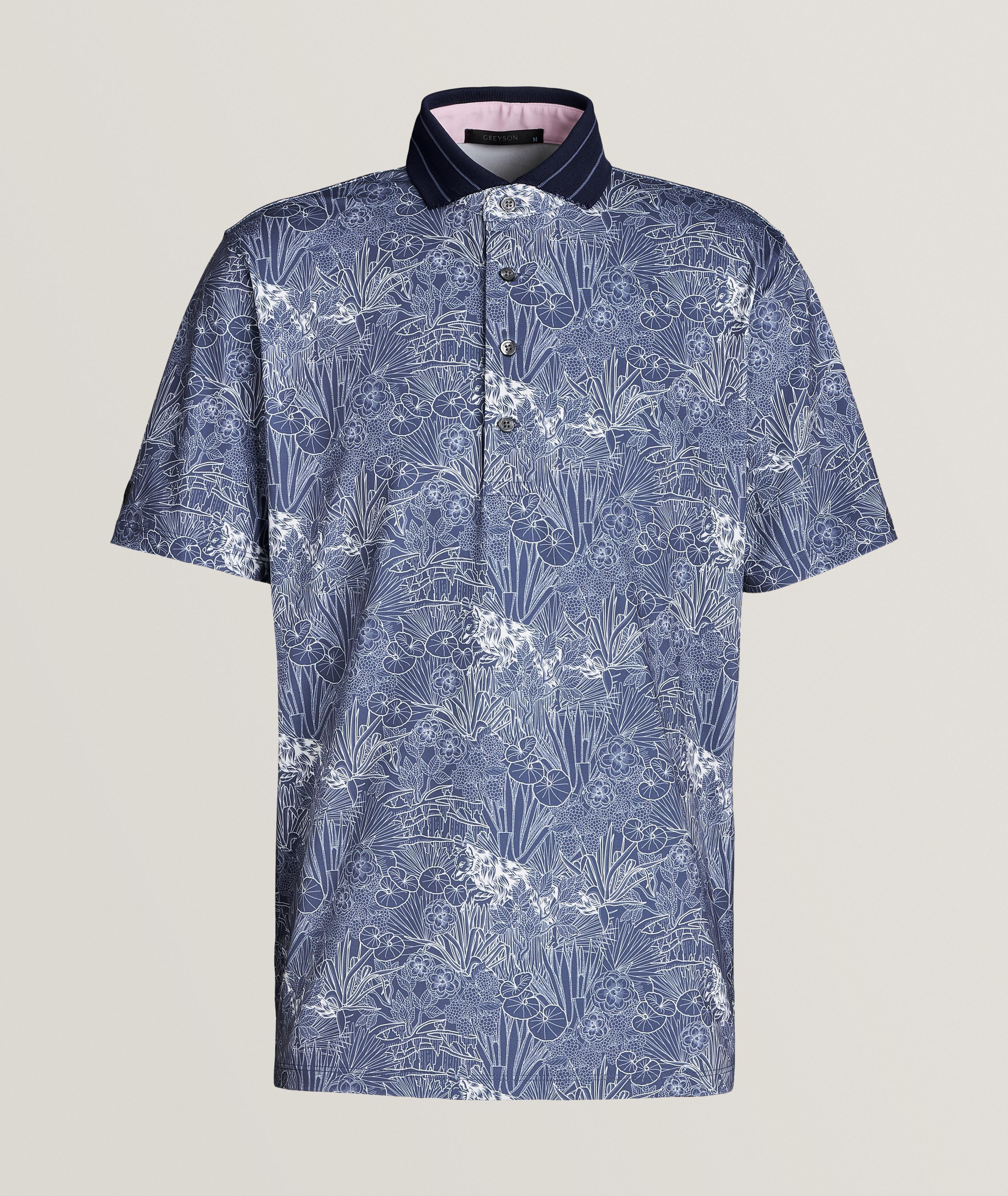 Floral Technical Fabric Polo