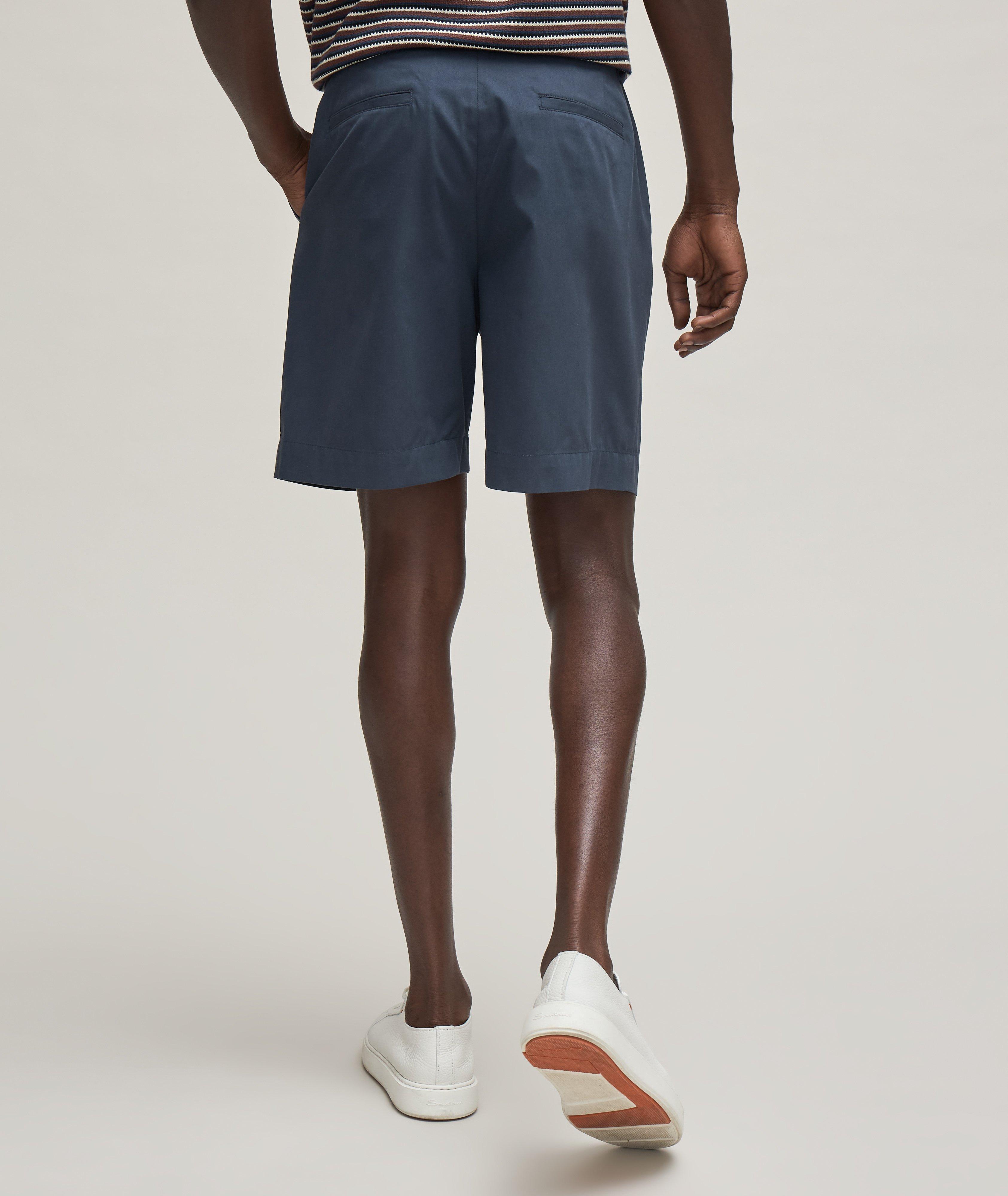 Pleated Cotton Chino Shorts  image 2