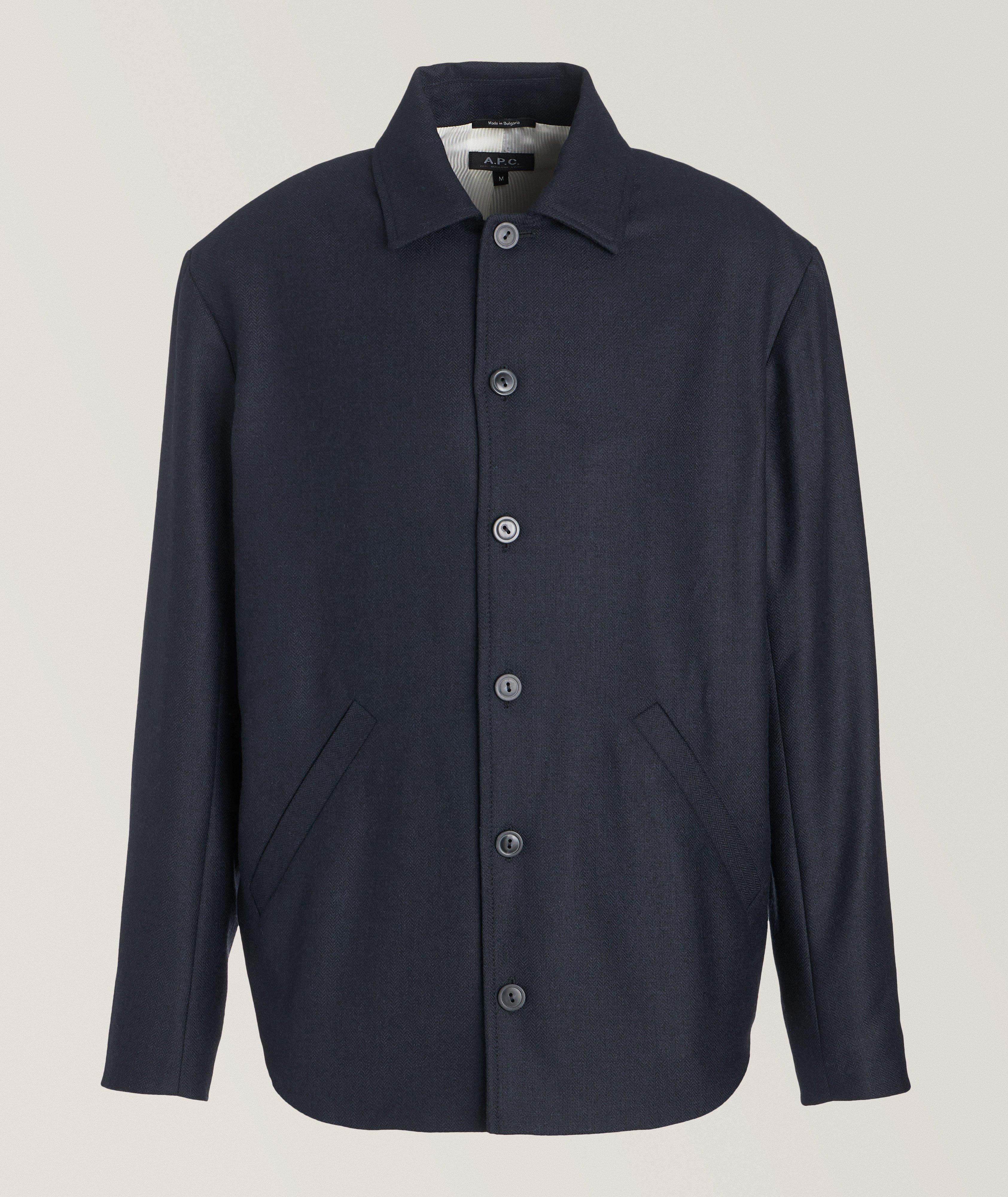 A.P.C. Surchemise En Lainage En Bleu , Taille Homme Petit , Laine