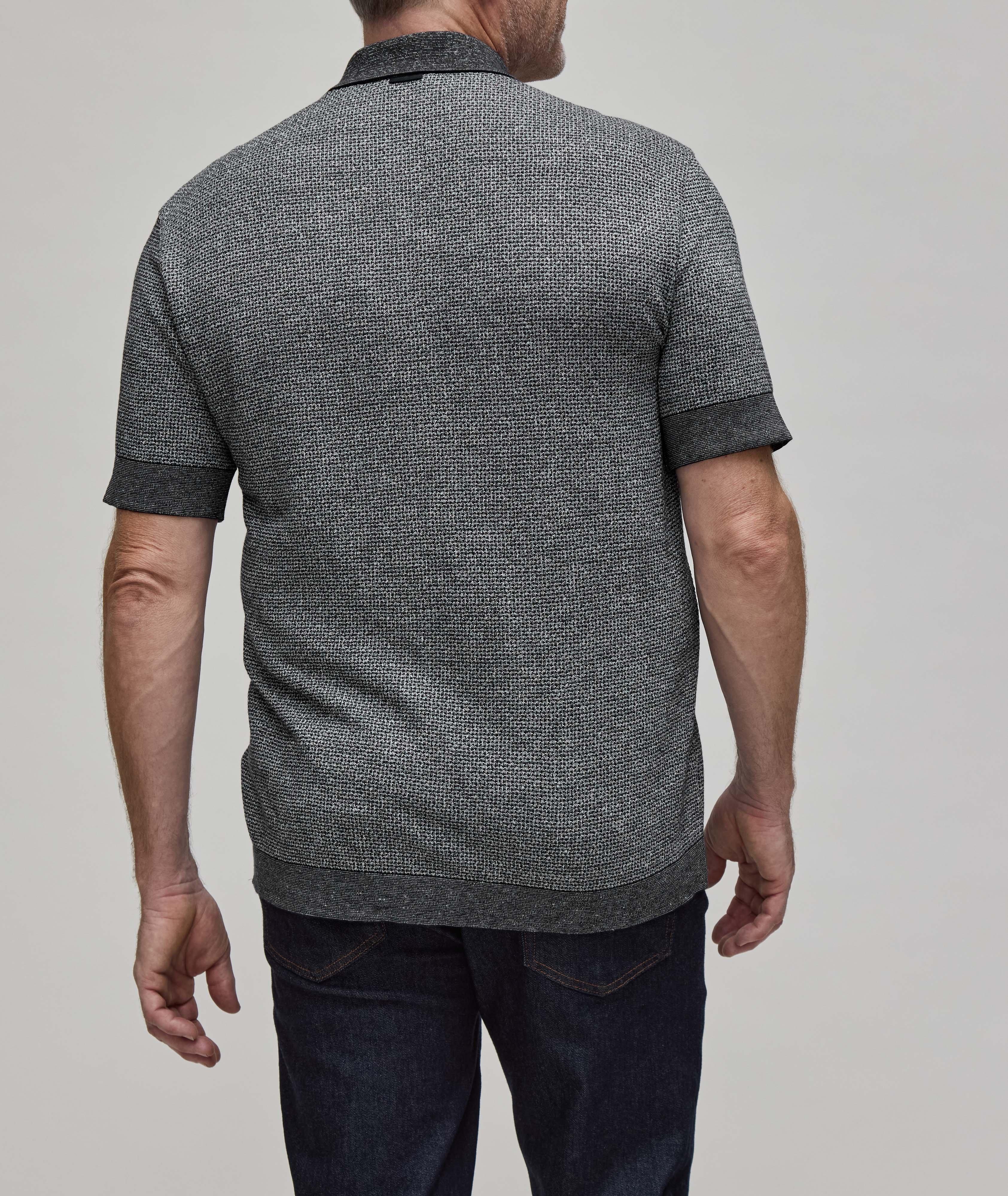 Textured Cotton, Linen & Silk Polo  image 2