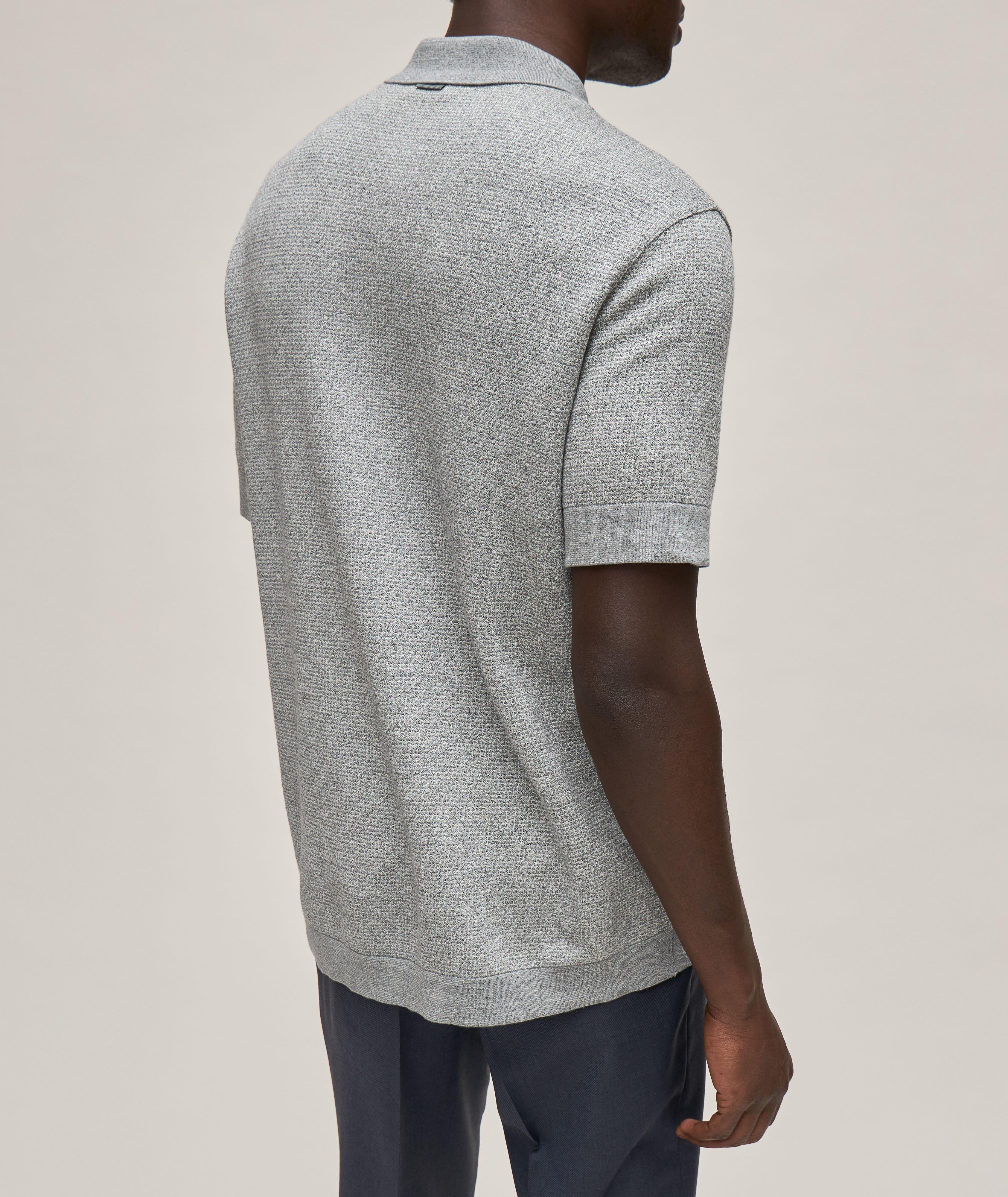 Mélange Cotton, Linen & Silk Knit Polo  image 2