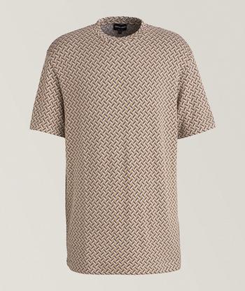 Tシャツ・カットソー T MONOGRAM JACQUARD VISCOSE Tory Burch T Monogram Jacquard viscose blend t-shirt - T