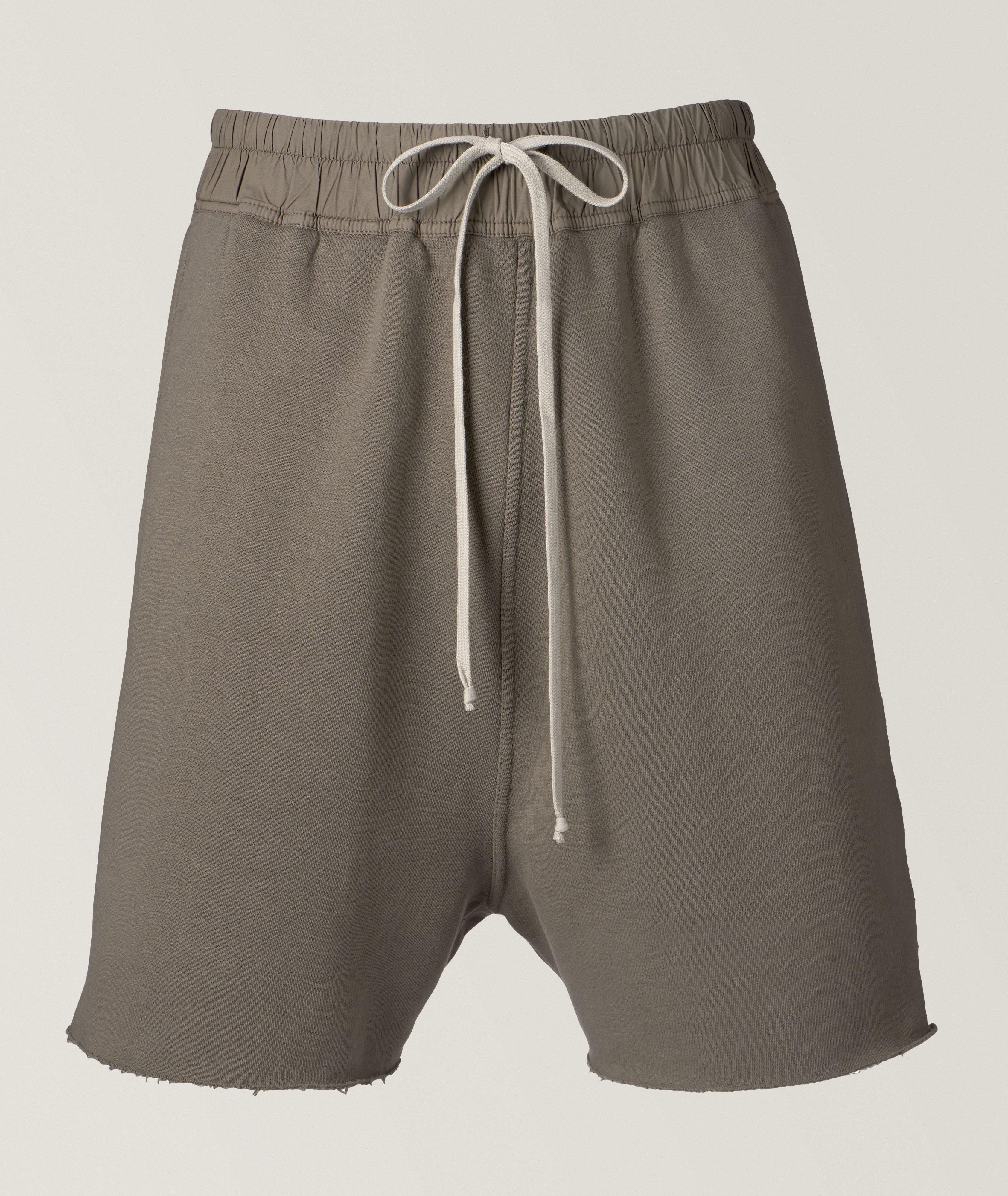 Rick Owens Drkshdw Garment-Dyed Stretch-Cotton Sweatshorts In Brown , Men's Size Medium