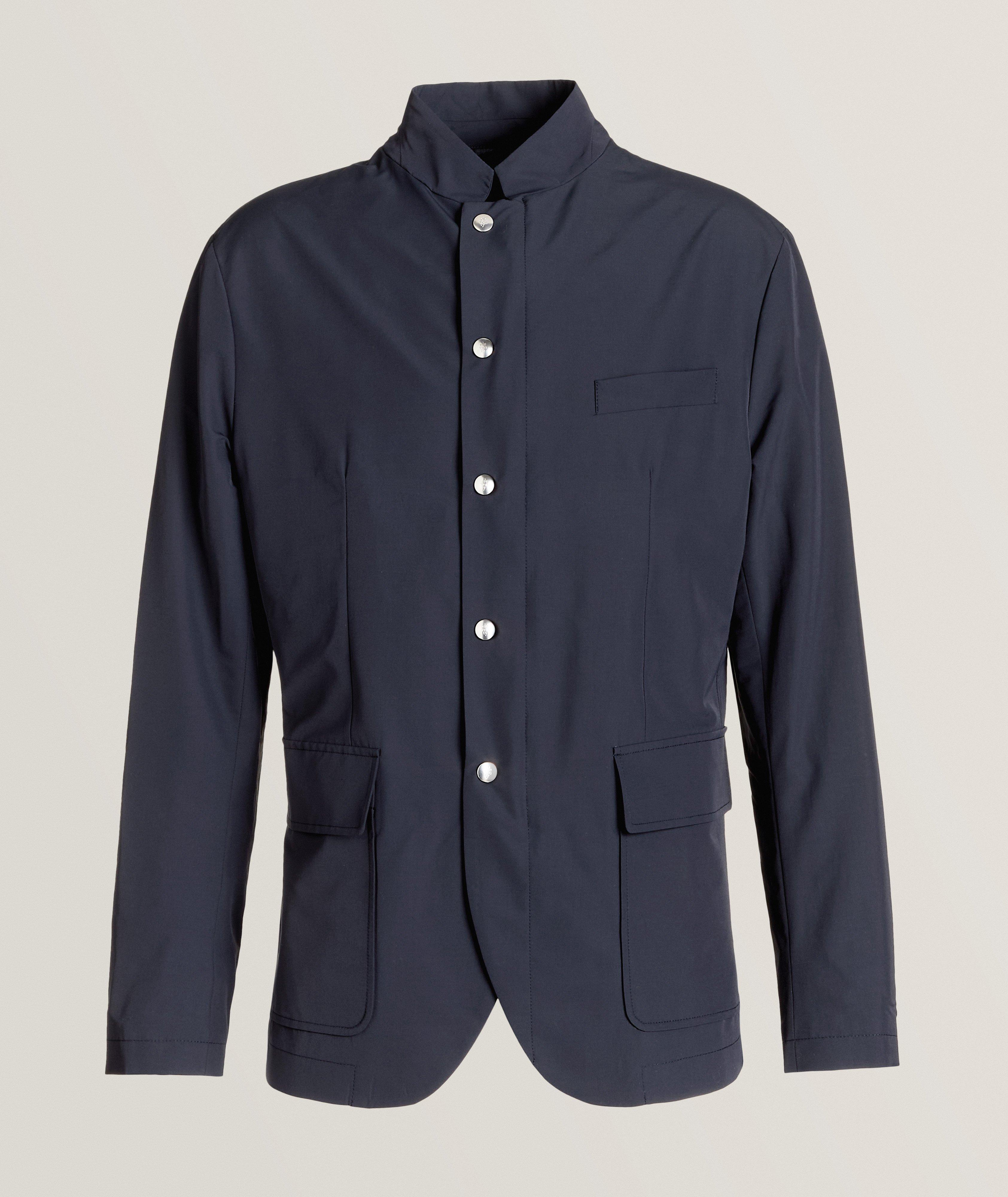 Eleventy Blouson De Style Utilitaire En Lainage, Collection Platine En Bleu , Taille Homme 54 , Laine