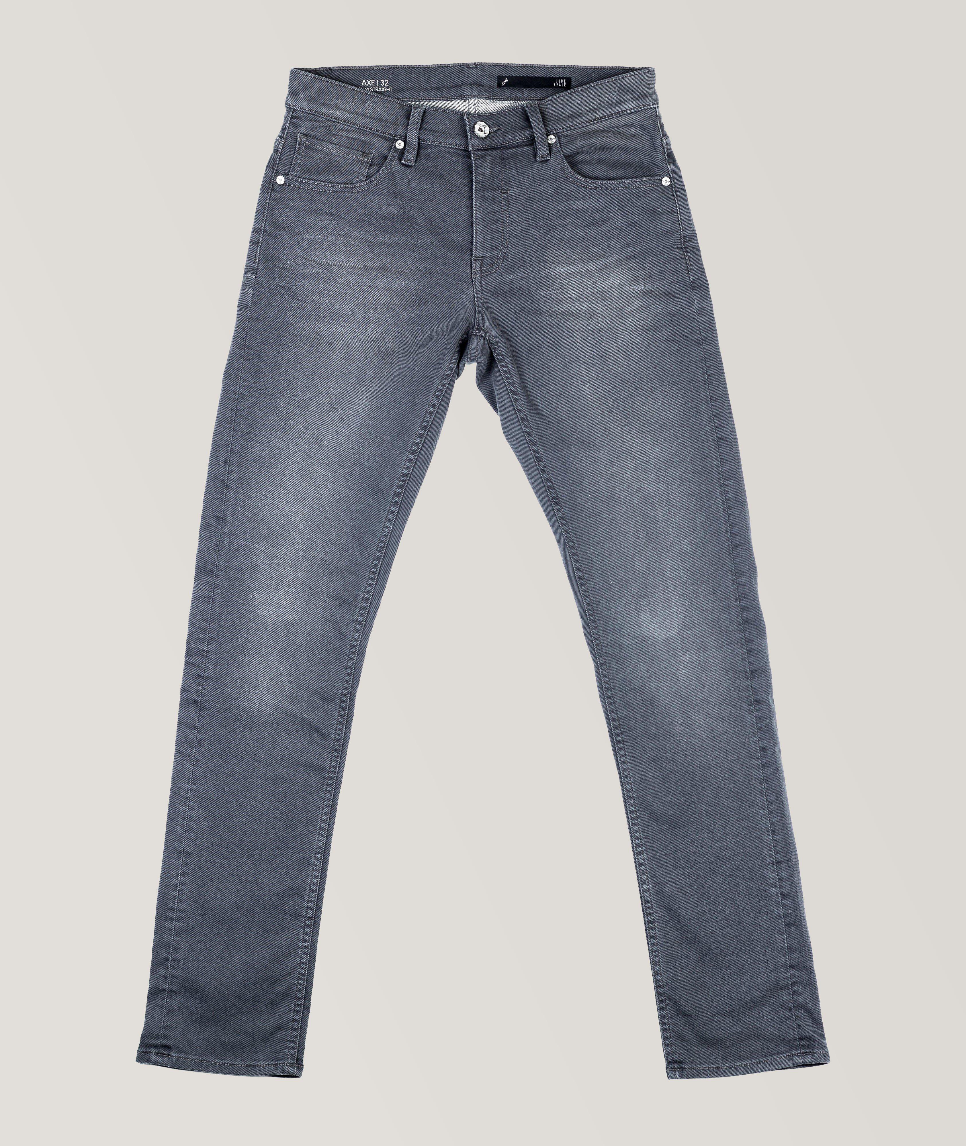 Jude Denim Jean Axe De Coupe Droite Amincie En Gris , Taille Homme 32