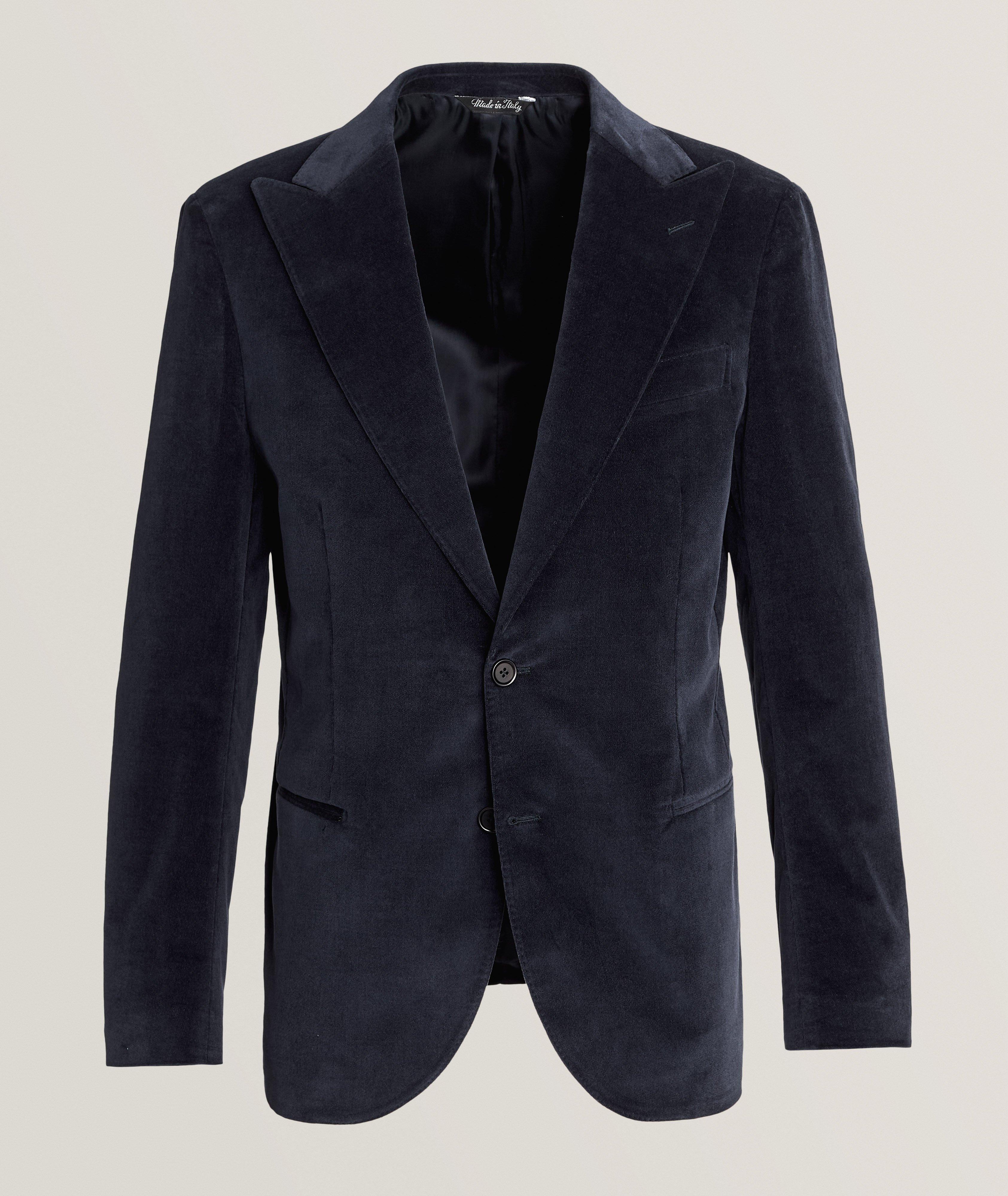 Duca Visconti di Modrone Stretch-Velvet Cocktail Jacket image 0