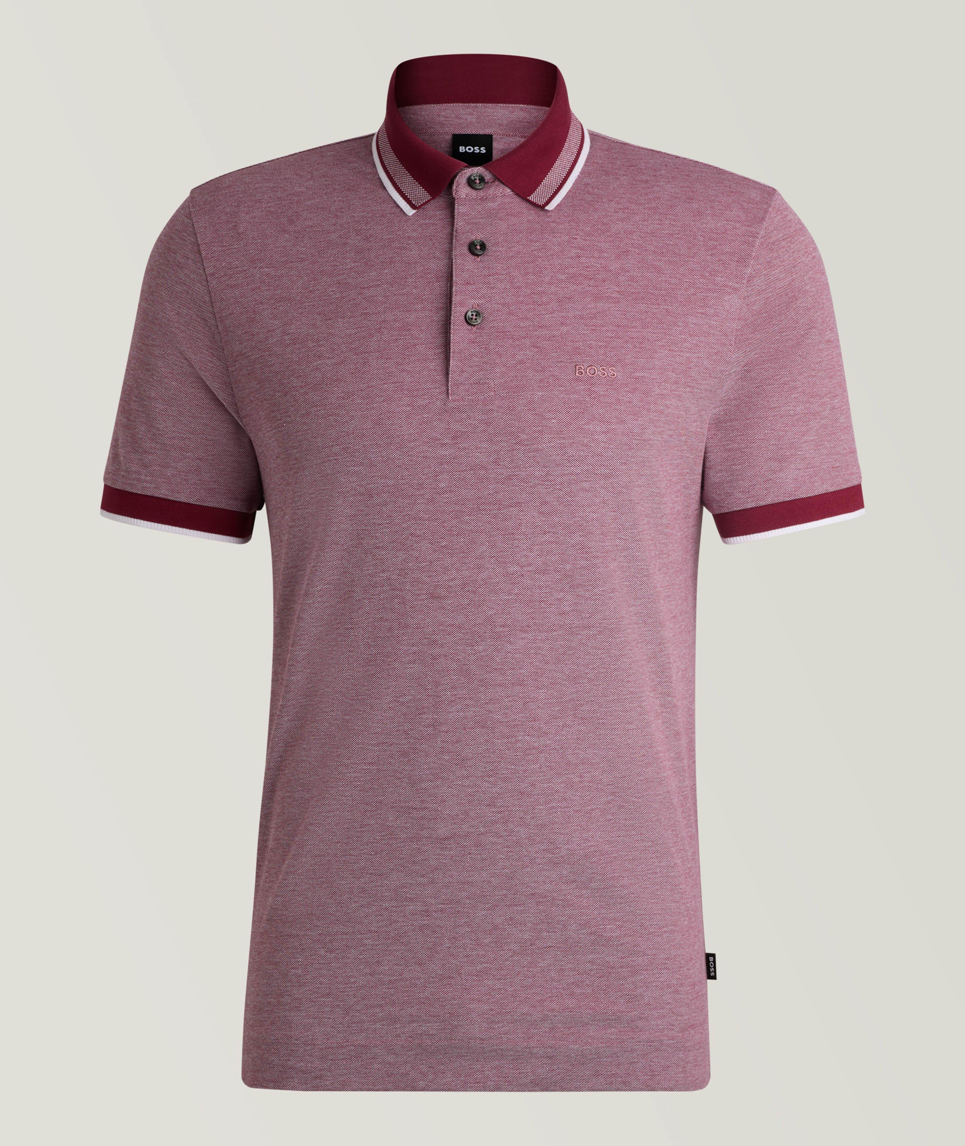 BOSS Polo En Toile Oxford En Rouge , Taille Homme Moyen