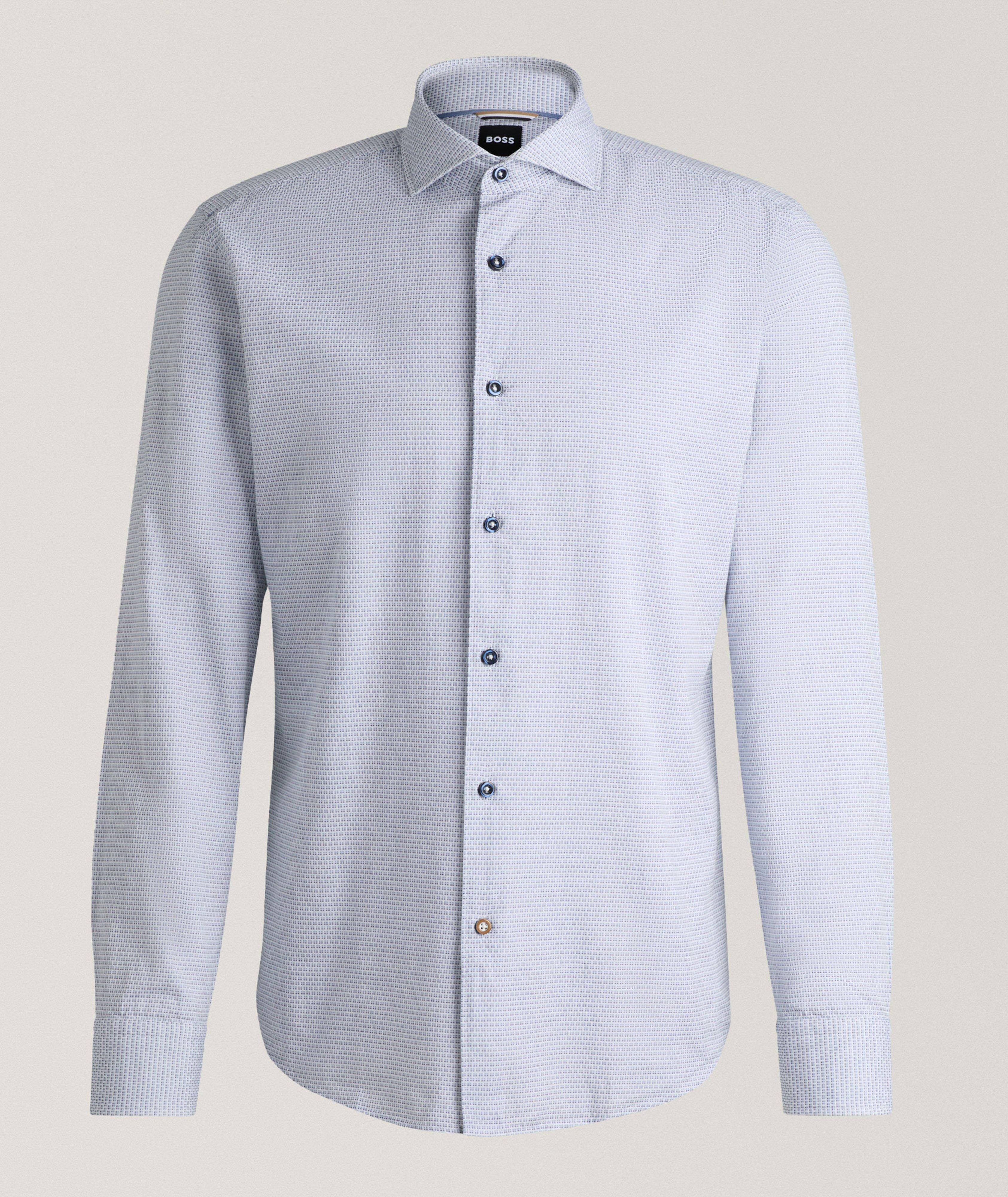 BOSS Chemise Habillée Hal En Coton En Bleu , Taille Homme 15.5