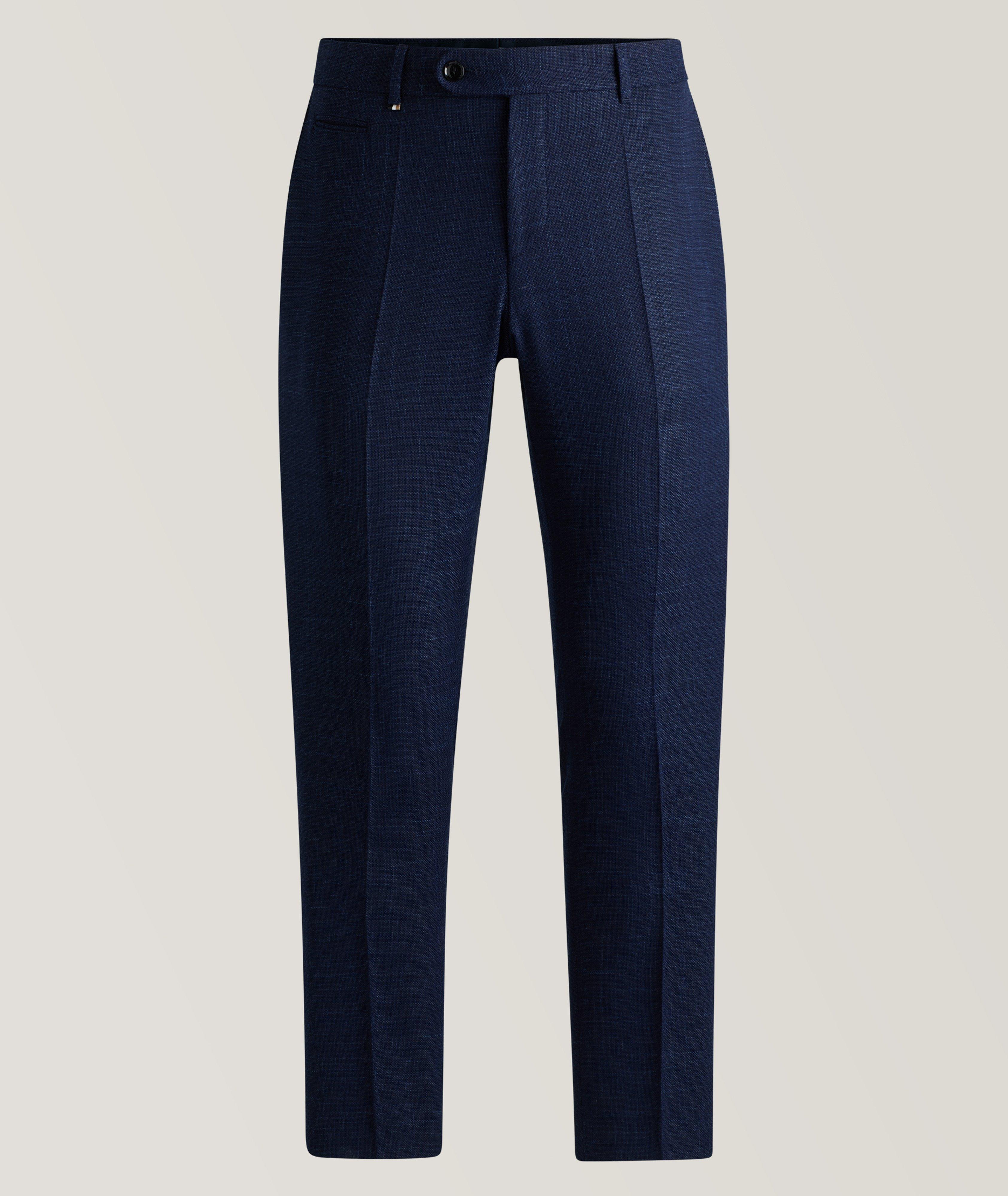 BOSS Pantalon Genius En Mélange De Coton En Bleu , Taille Homme 34