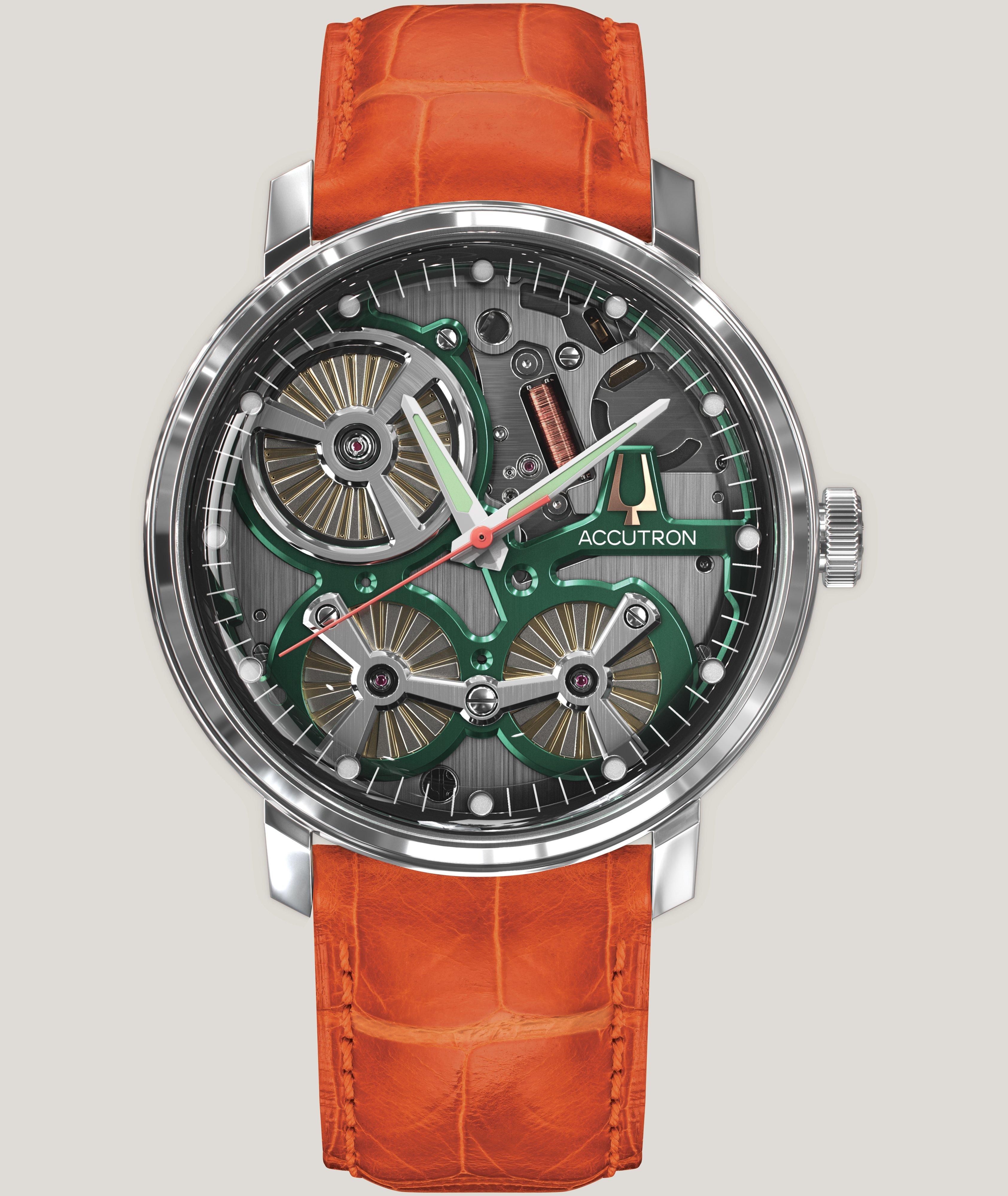 Accutron Montre Électrostatique, Collection Spaceview 2020 En Orange