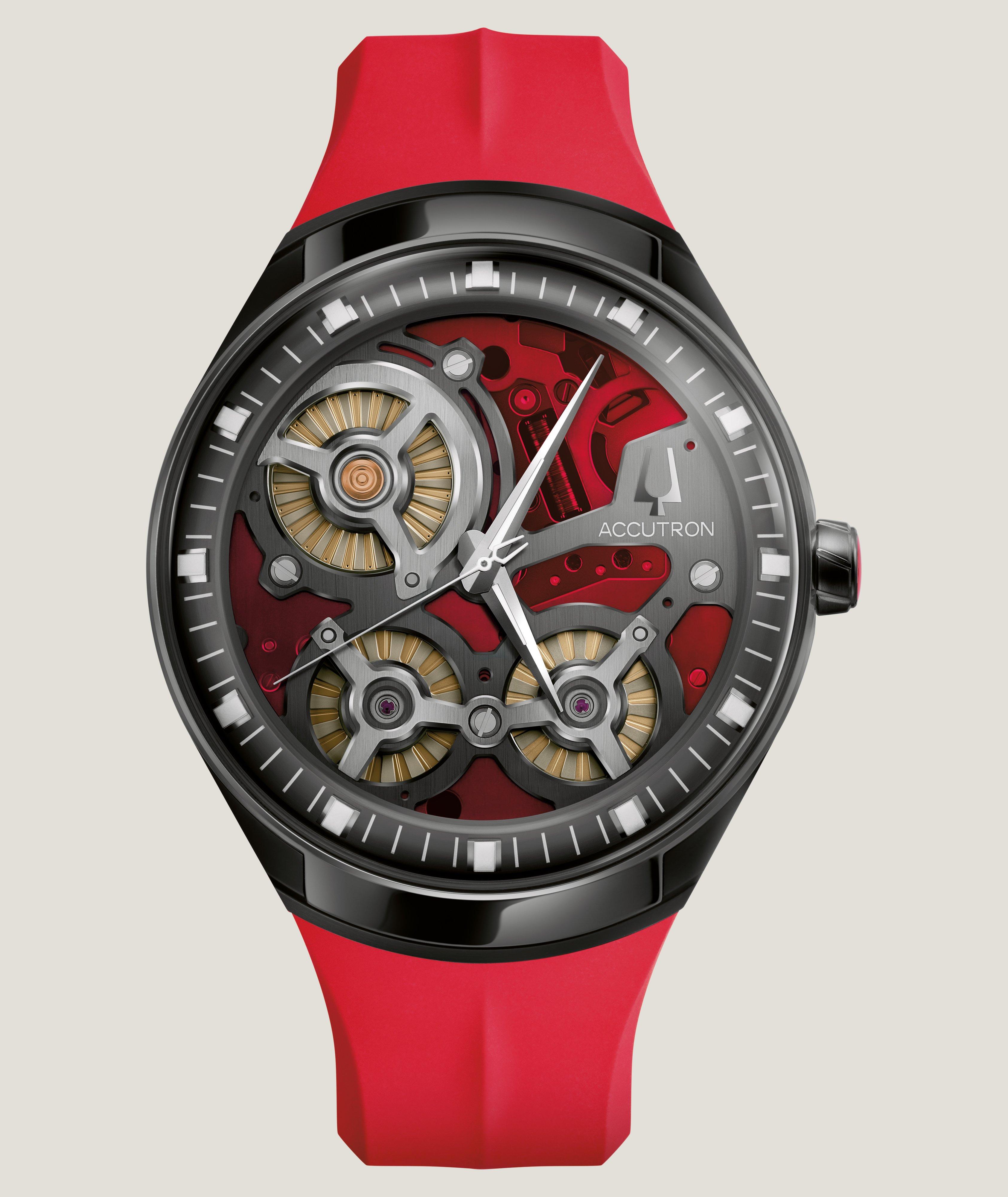 Accutron Montre Électrostatique, Collection Adn (Dna) En Rouge