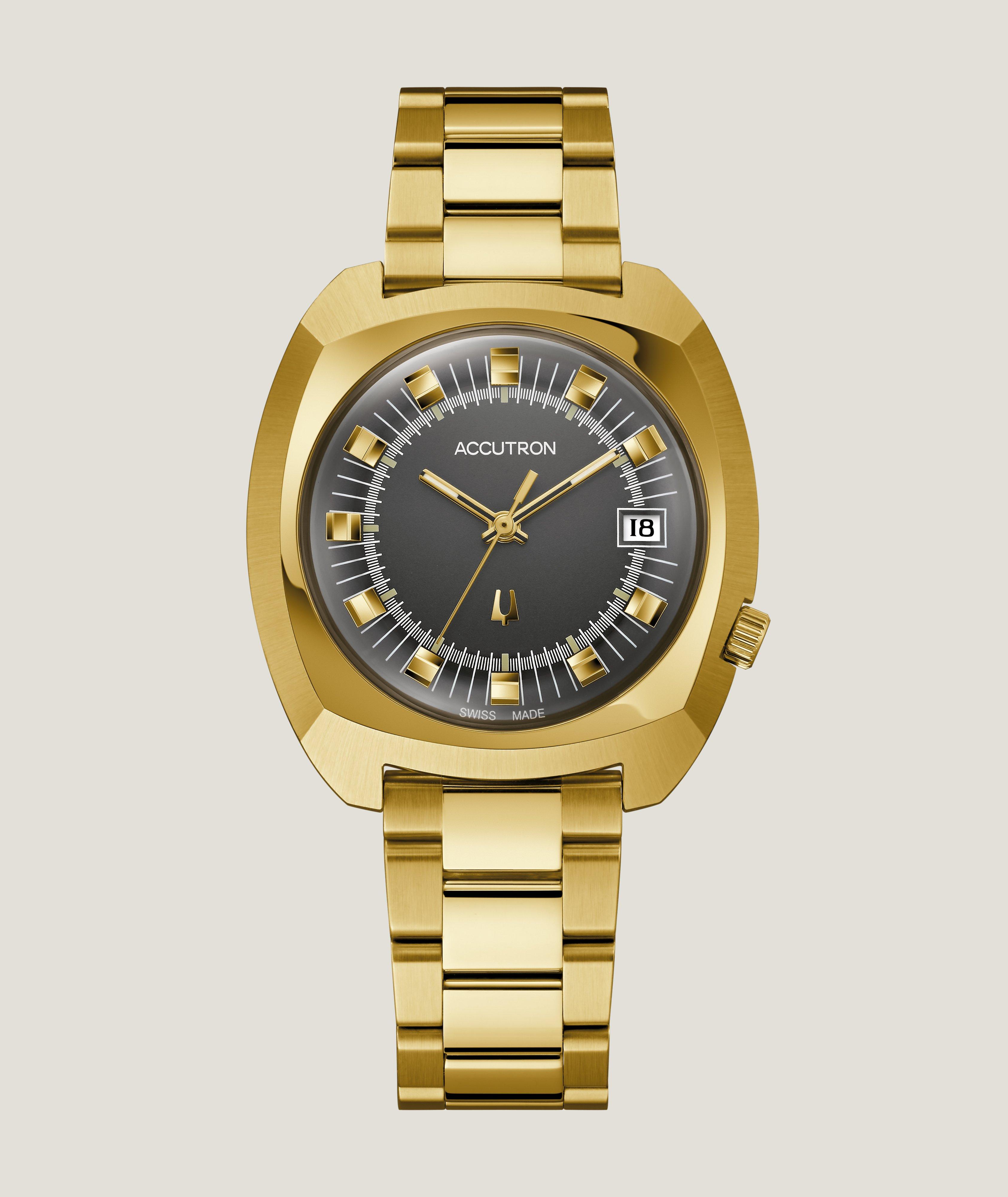 Accutron Montre Automatique, Collection Legacy En Jaune