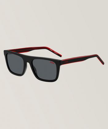 Gucci square acetate hotsell sunglasses with signature web