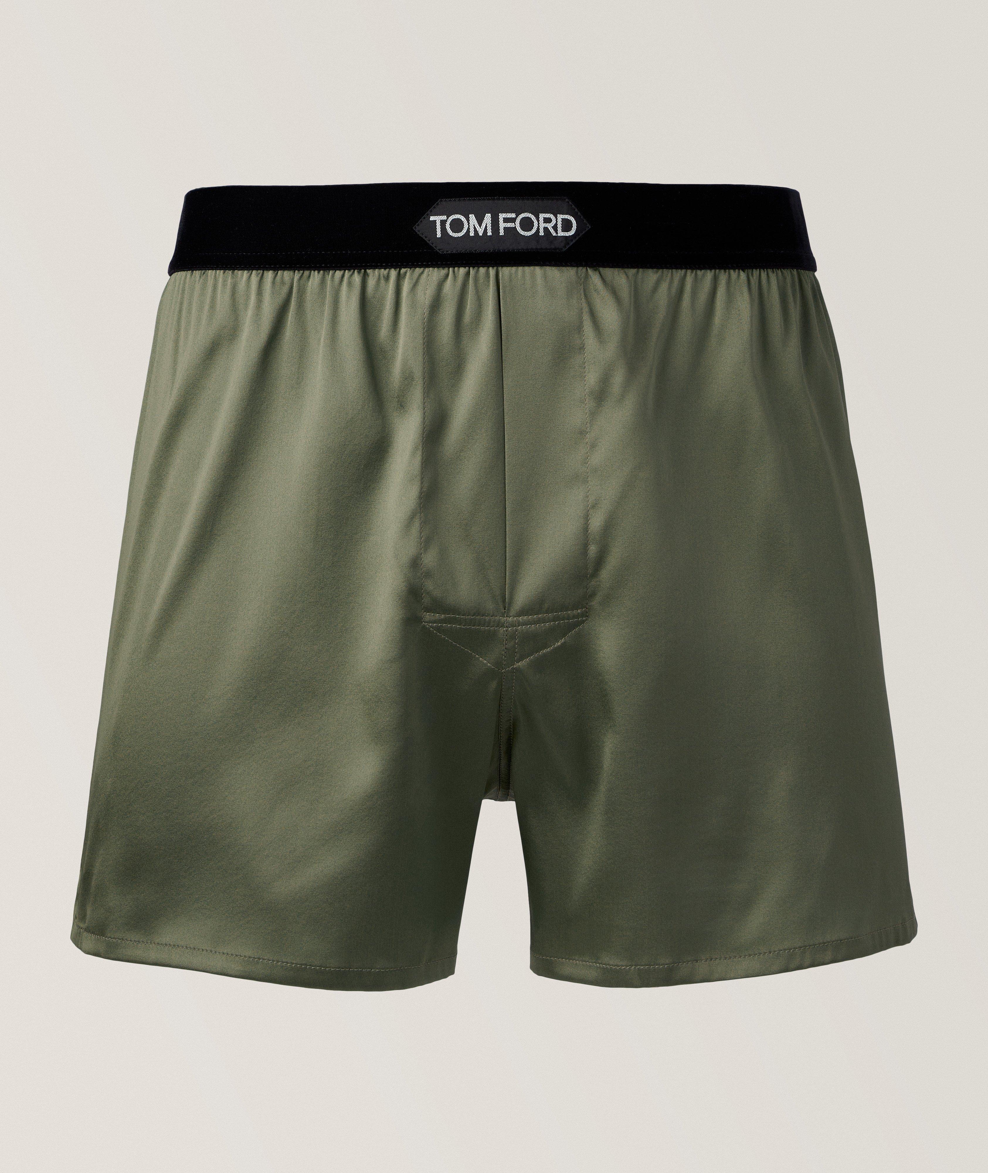 Tom Ford Boxeur Ample Uni En Soie En Vert , Taille Homme Moyen