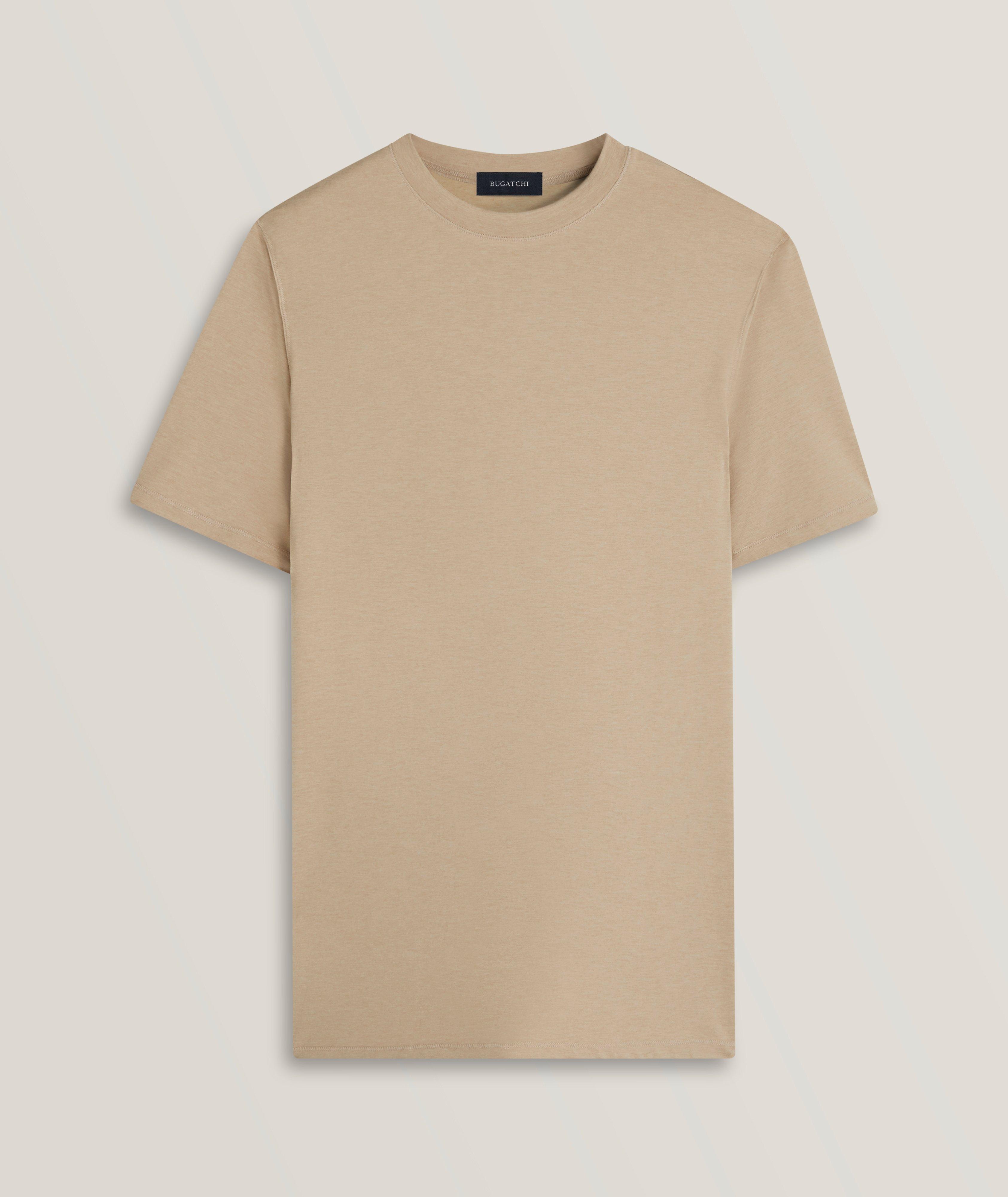 Bugatchi T-Shirt En Tissu Technique À Fps 50 En Beige , Taille Homme TTG