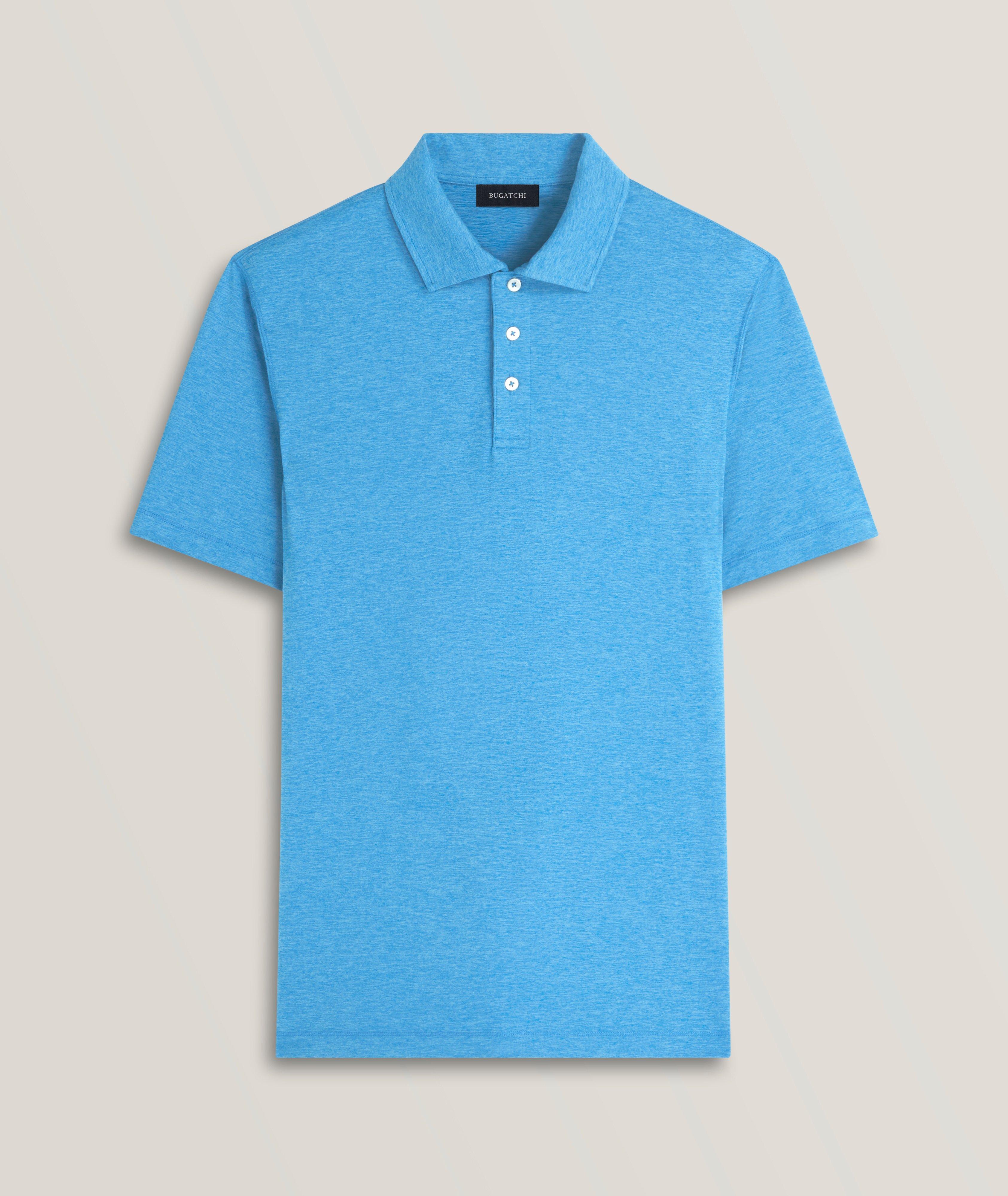 Bugatchi Polo En Tissu Technique À Fps 50 En Bleu , Taille Homme Grand