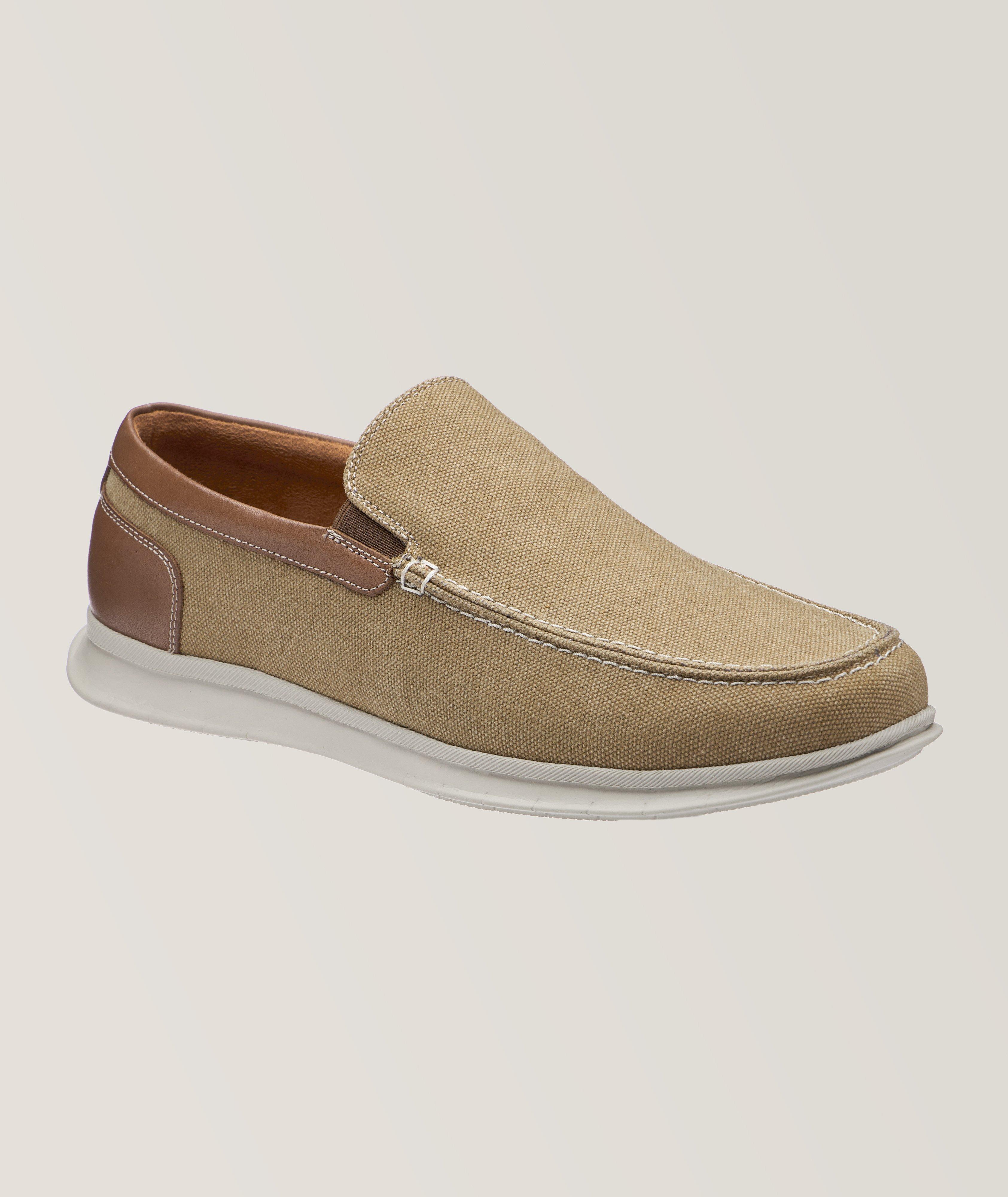 Florsheim Montigo Canvas Venetian Leather Loafers | Casual Shoes ...