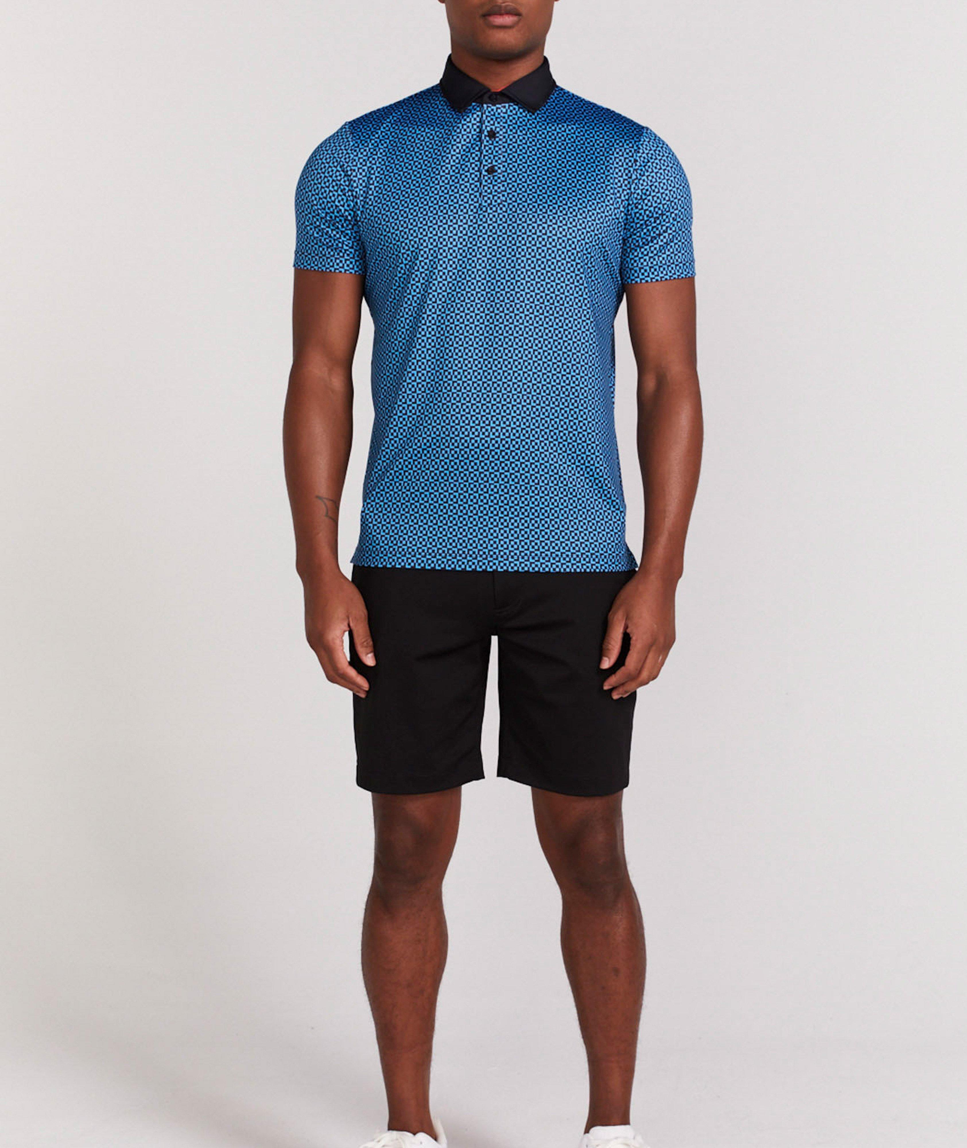 Redvanly Polo Blake À Motif Géométrique En Bleu , Taille Homme Grand