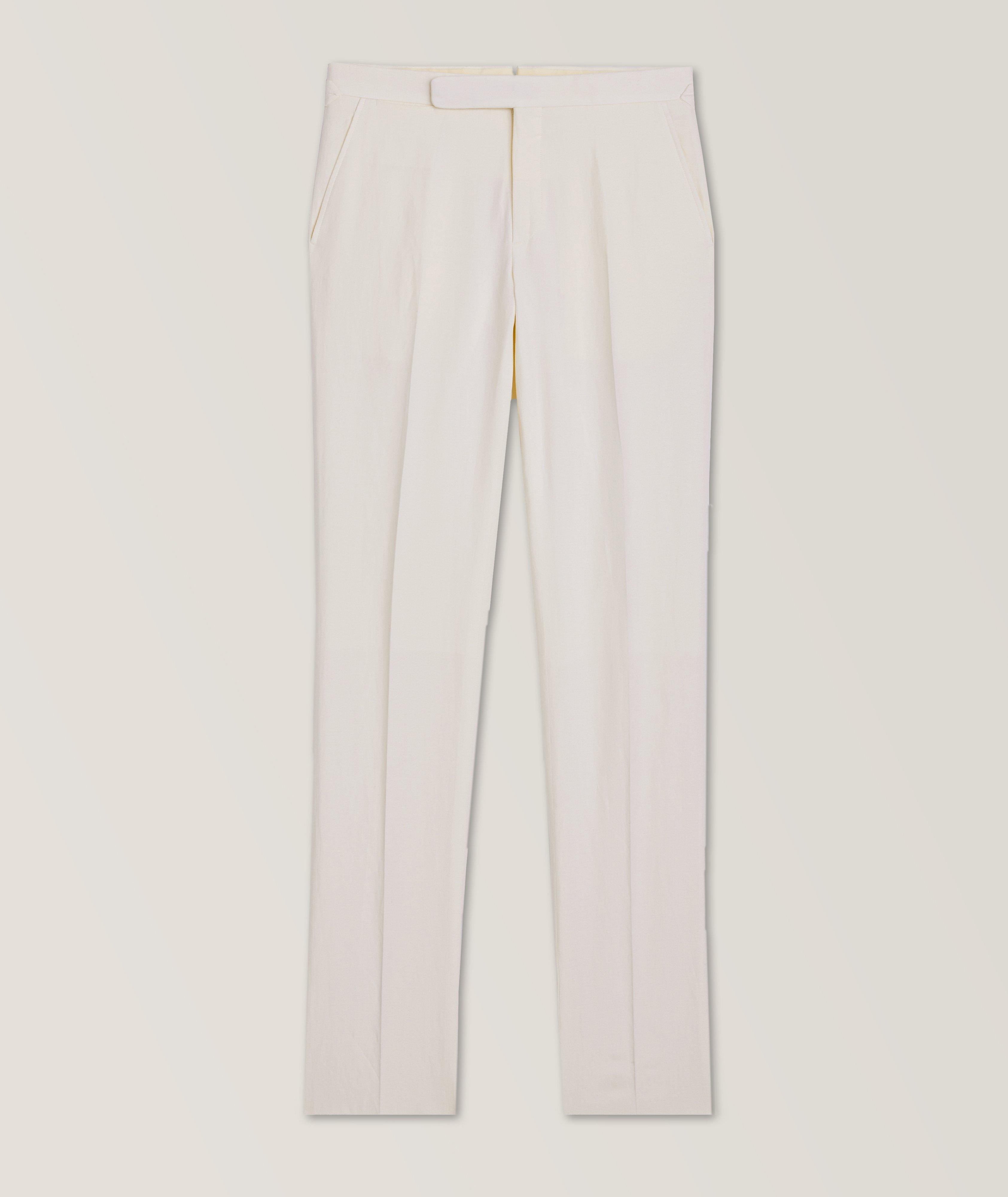 Silk-Linen Creased Pants  image 0