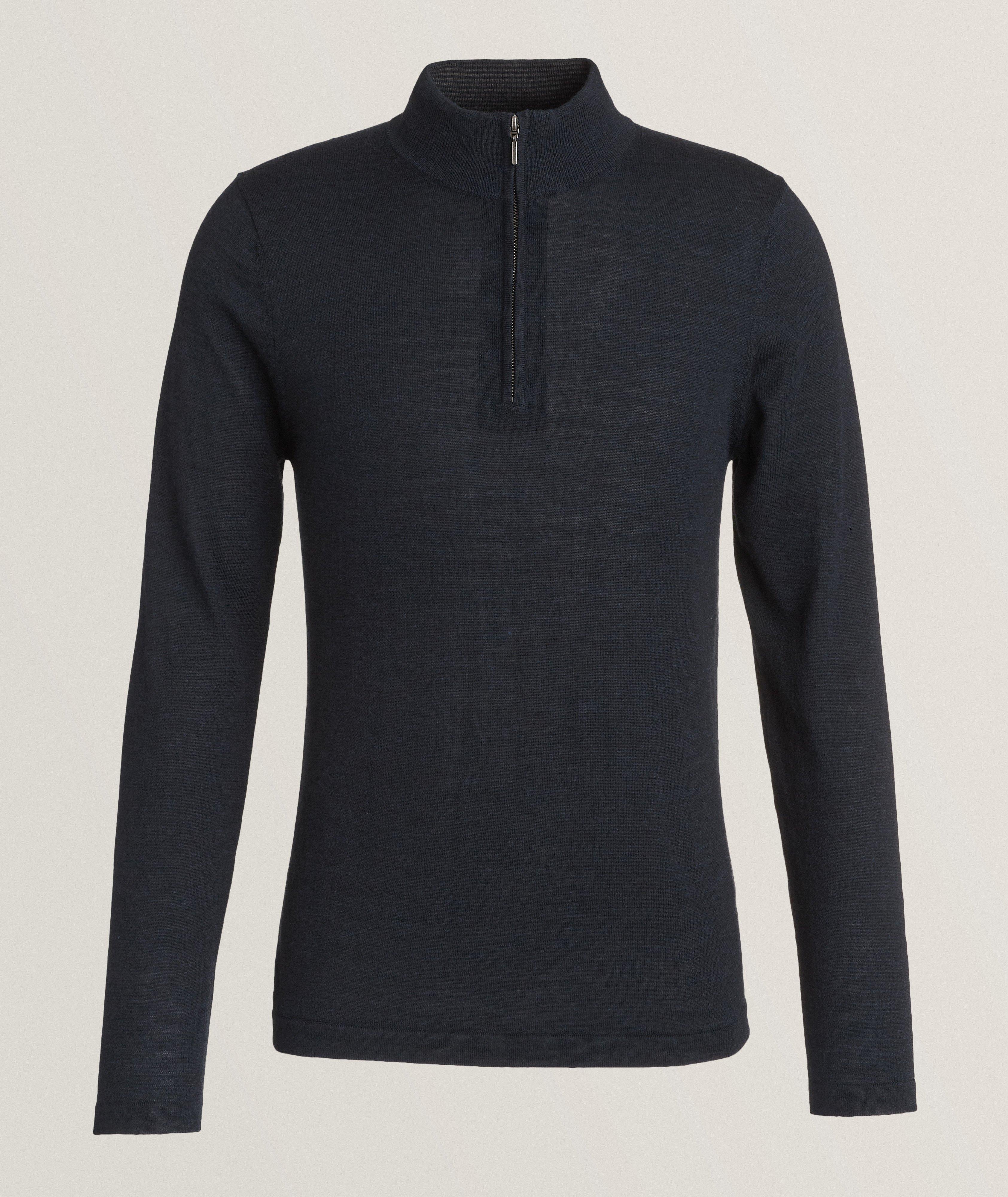 Merino Wool Quarter-Zip Sweater