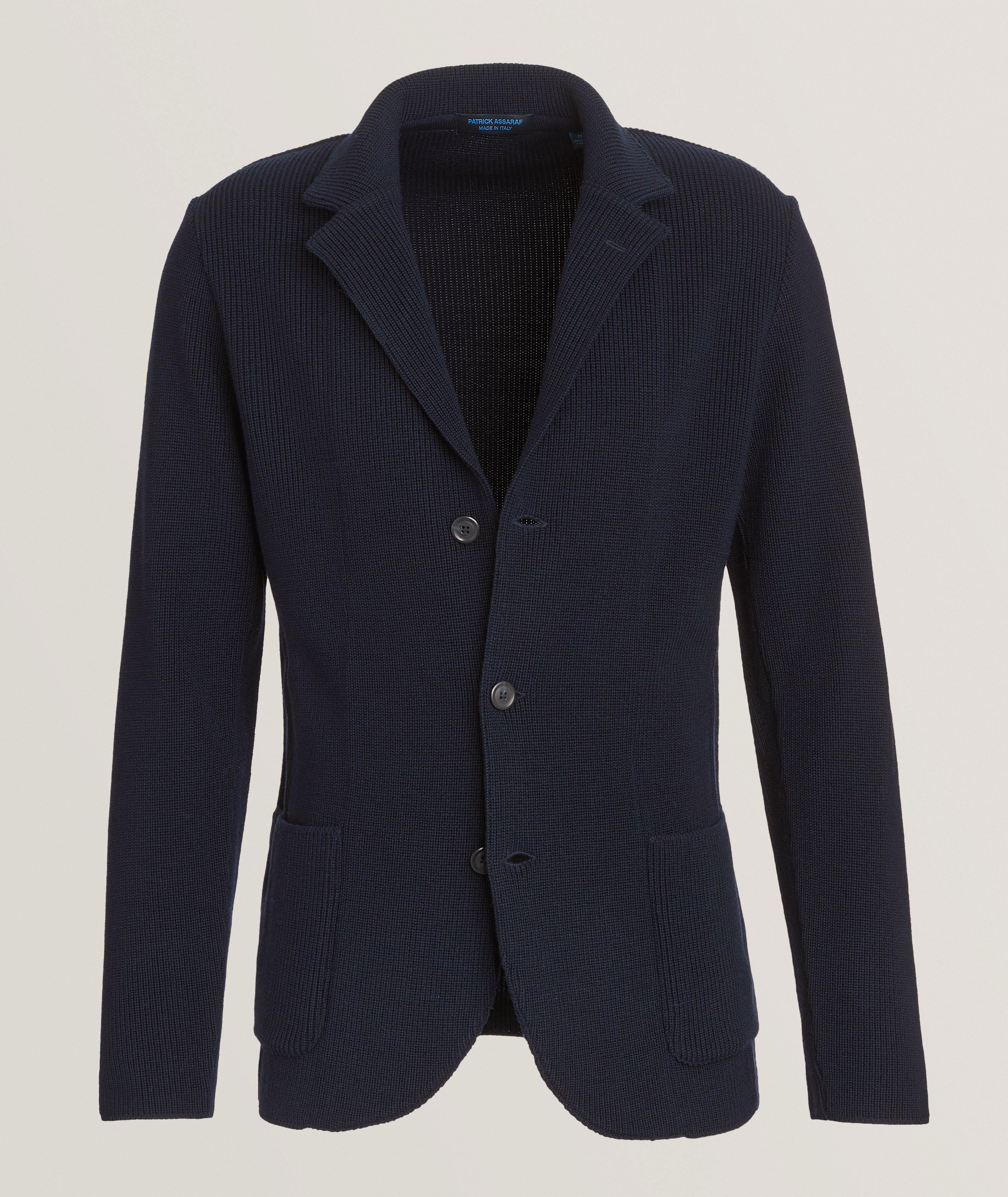 Patrick Assaraf Cardigan En Laine Mérinos En Bleu , Taille Homme Moyen