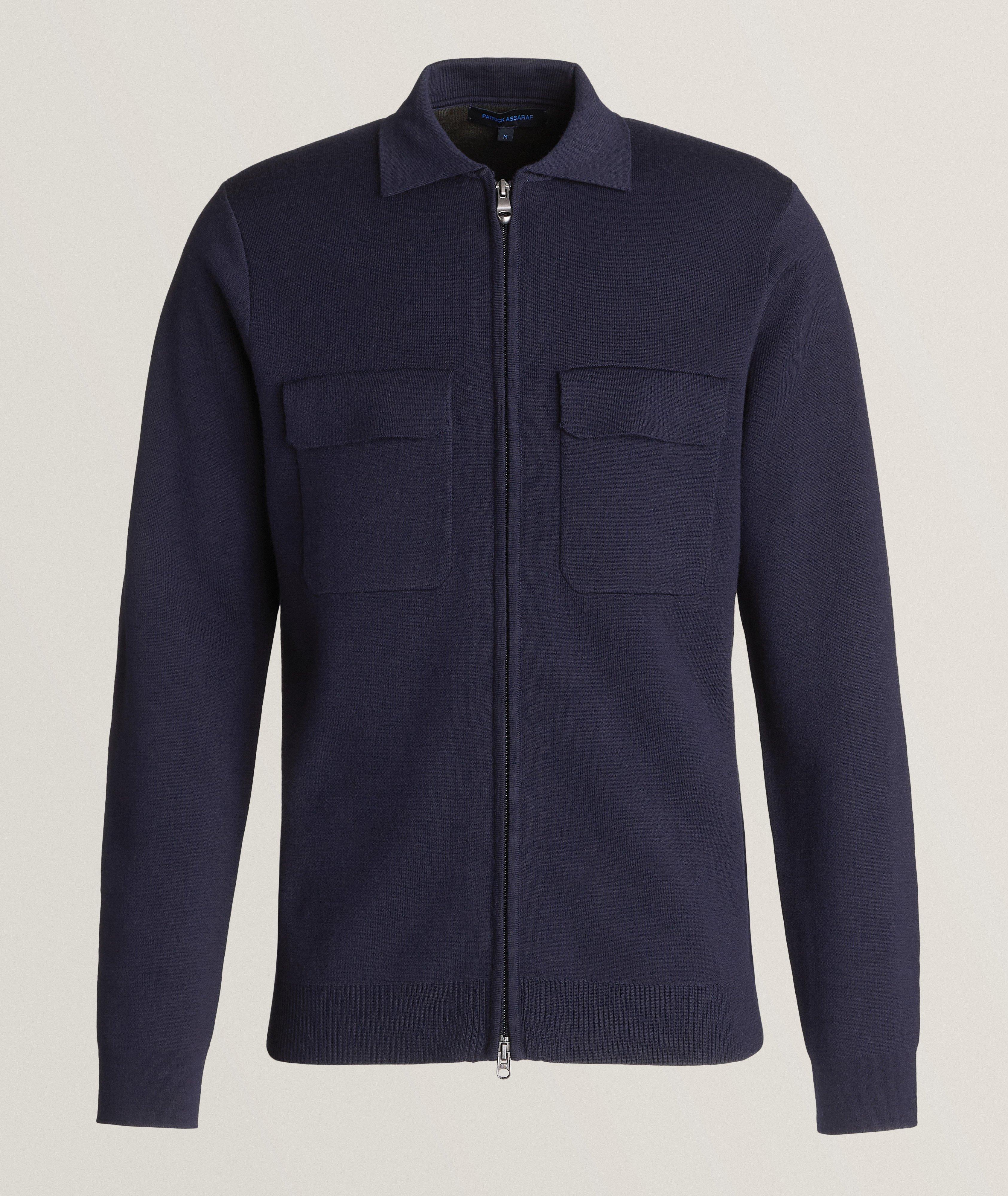 Patrick Assaraf Pull En Mélange De Laine Mérinos Extrafine De Coupe Standard En Bleu , Taille Homme Grand