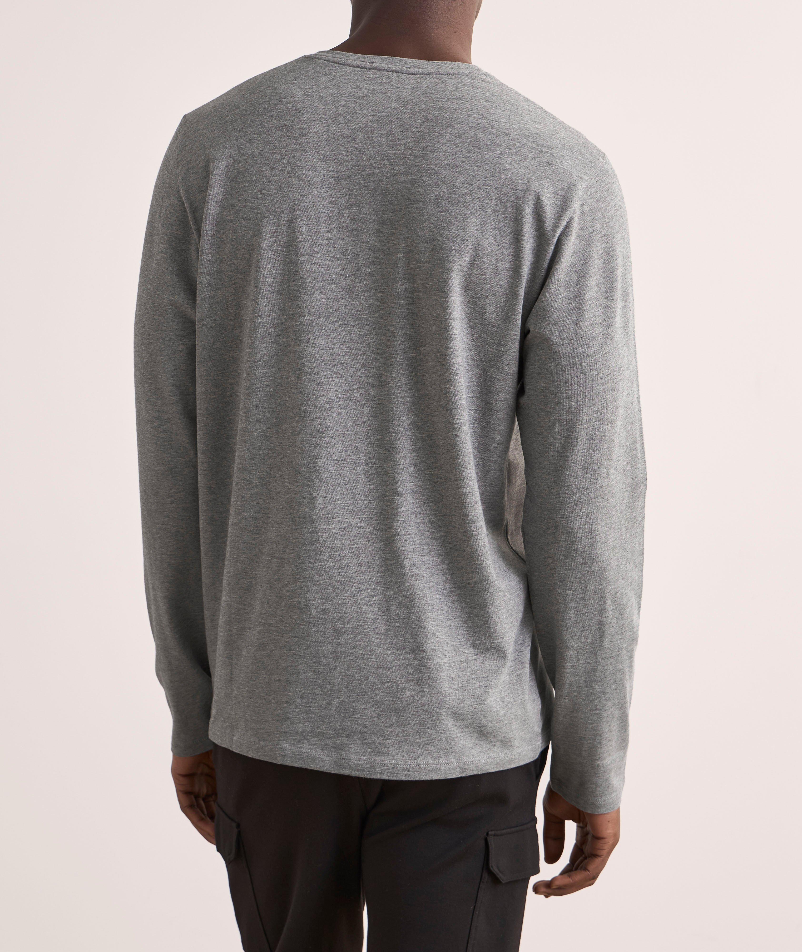 Mélange Stretch-Pima Cotton Henley  image 2