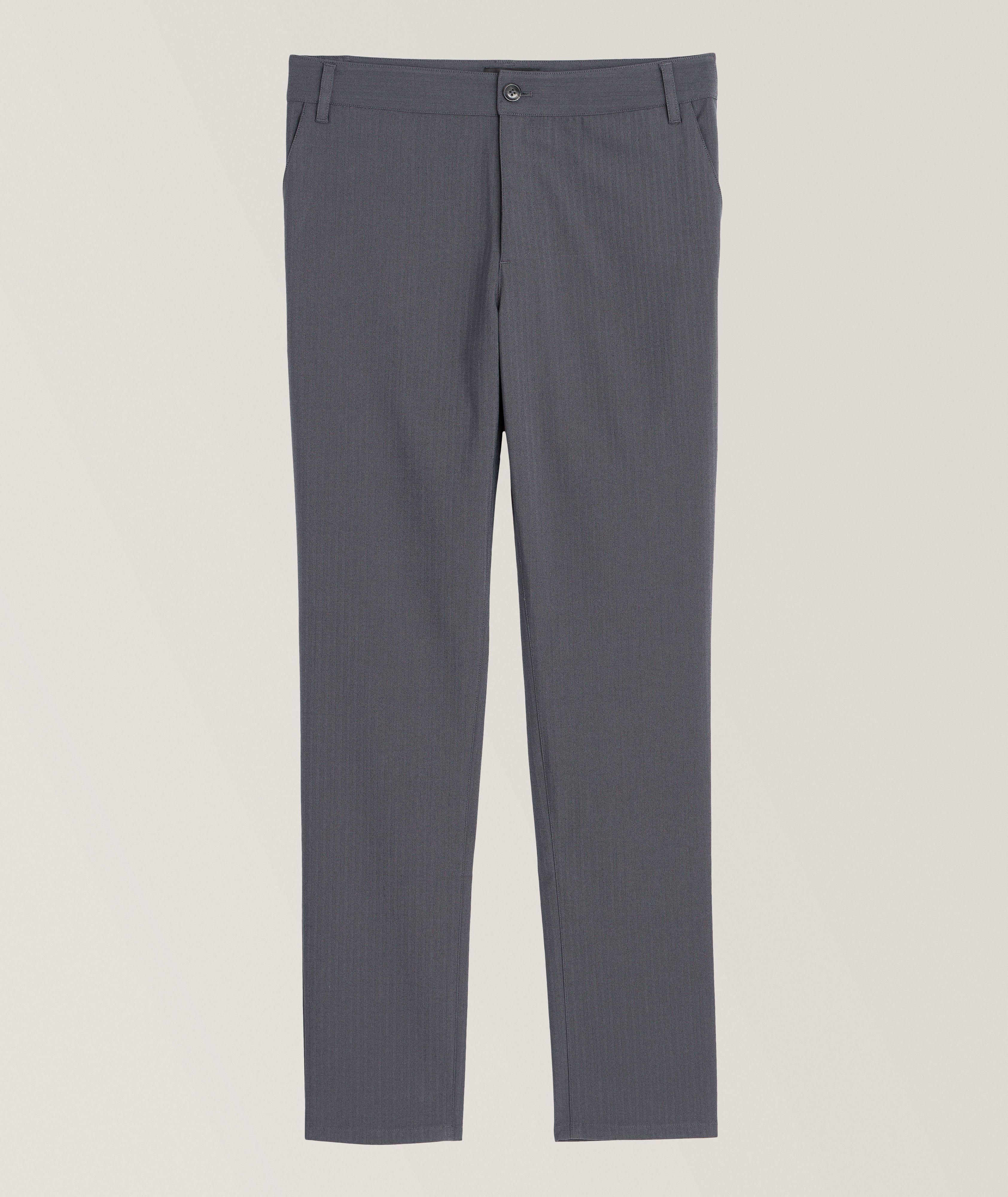 Paige Stafford Straight Fit Herringbone Pants