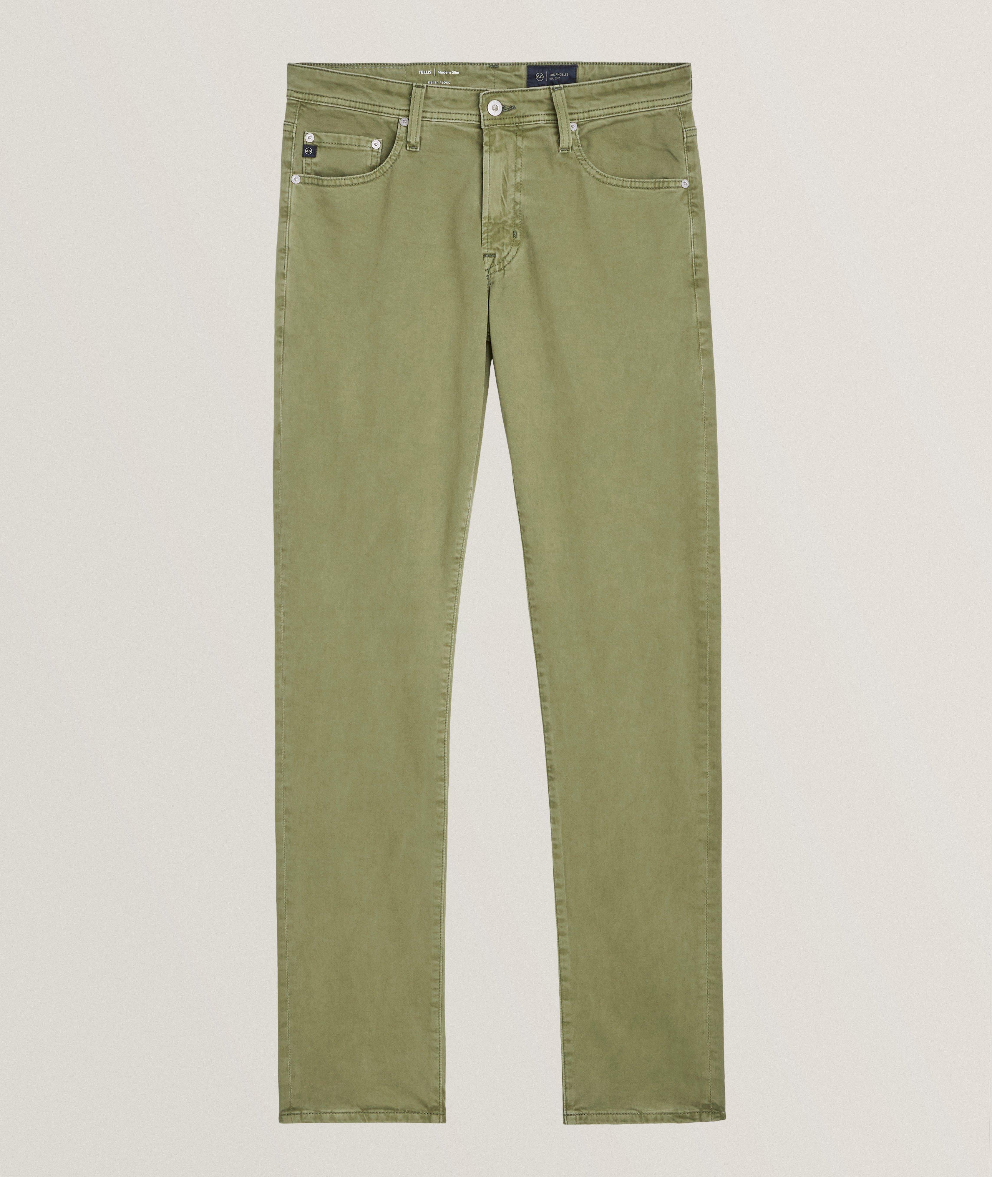 AG Jean Tellis En Coton Extensible En Vert , Taille Homme 30