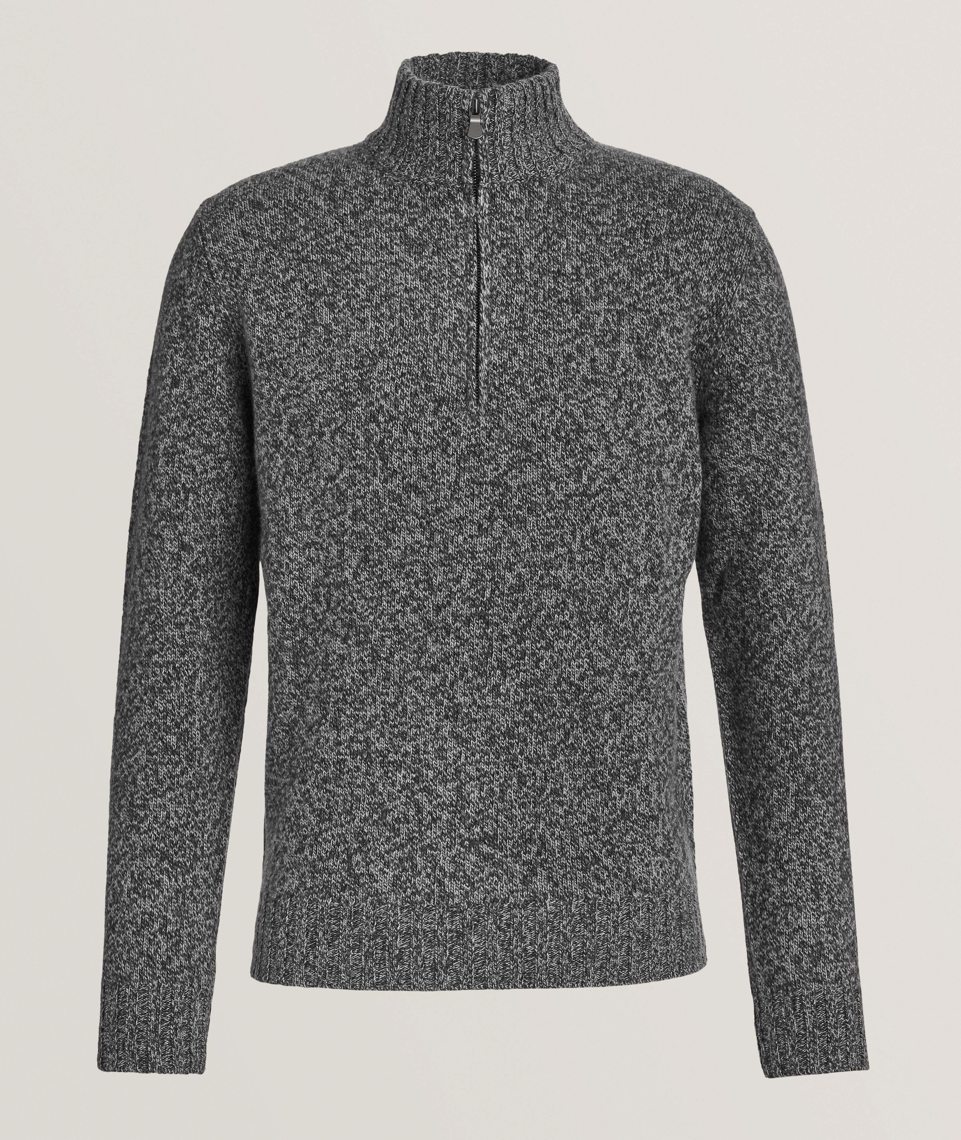 Extrafine Merino Wool Quarter-Zip Sweater