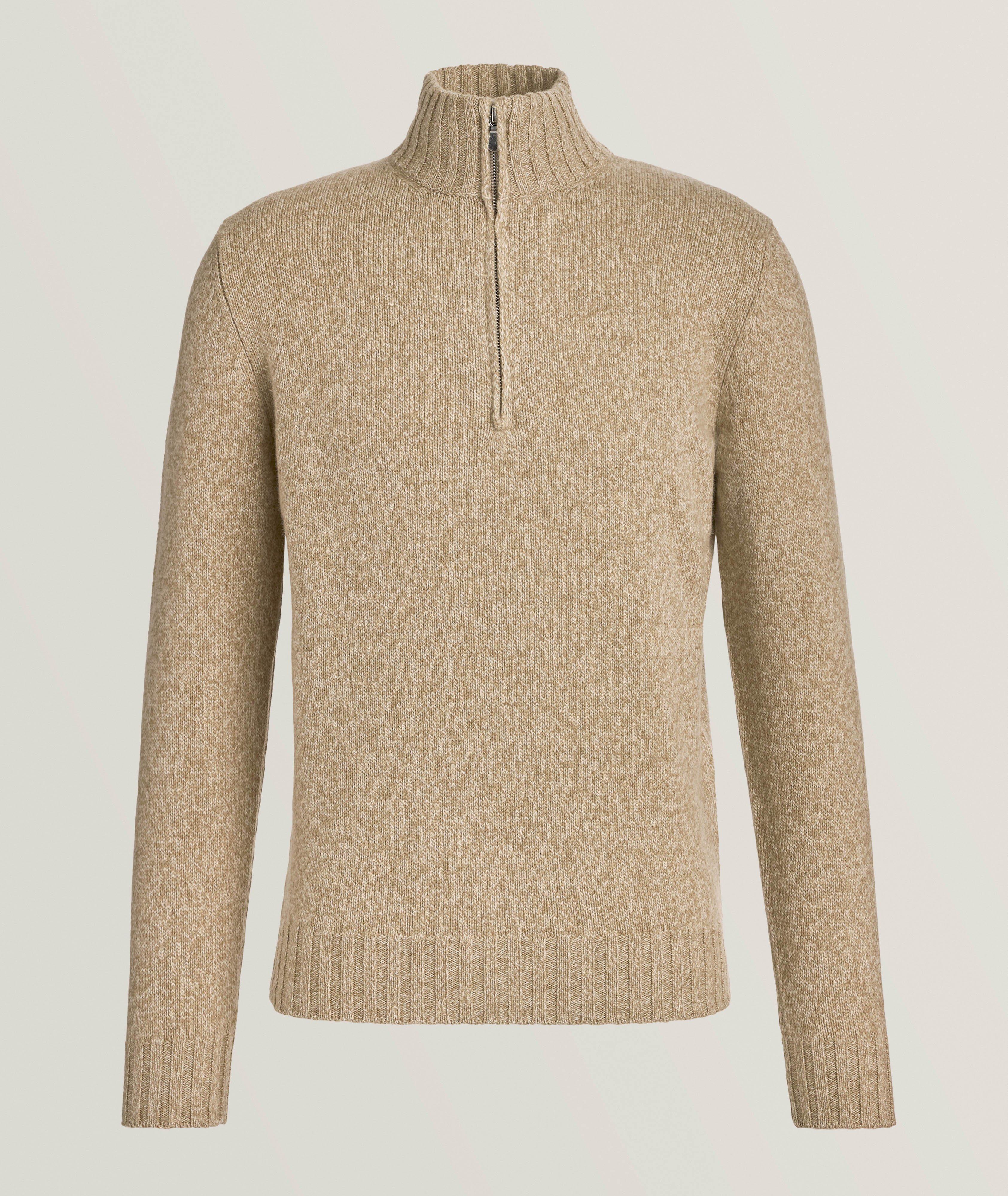 Extrafine Merino Wool Quarter-Zip Sweater image 0