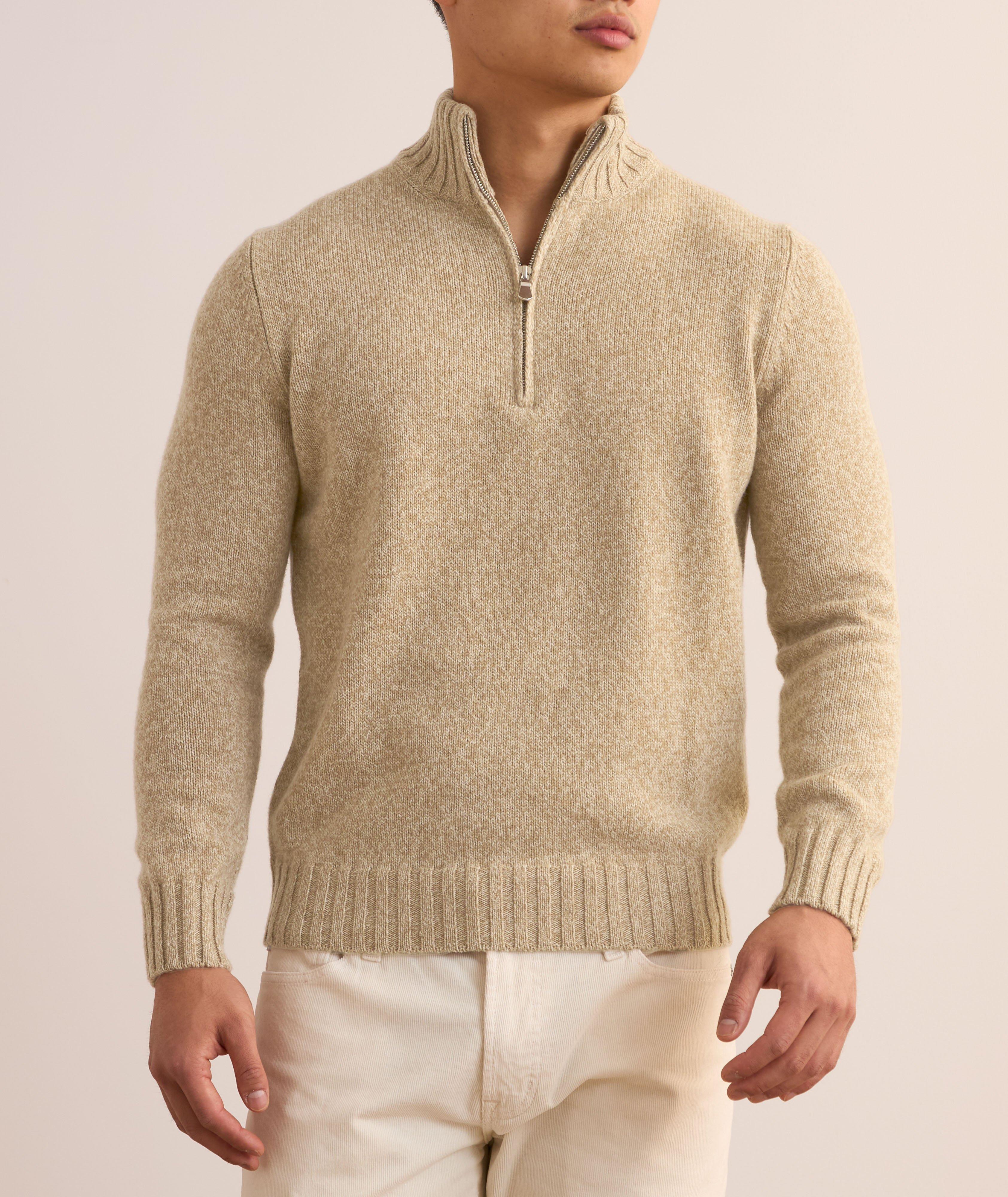 Extrafine Merino Wool Quarter-Zip Sweater image 1