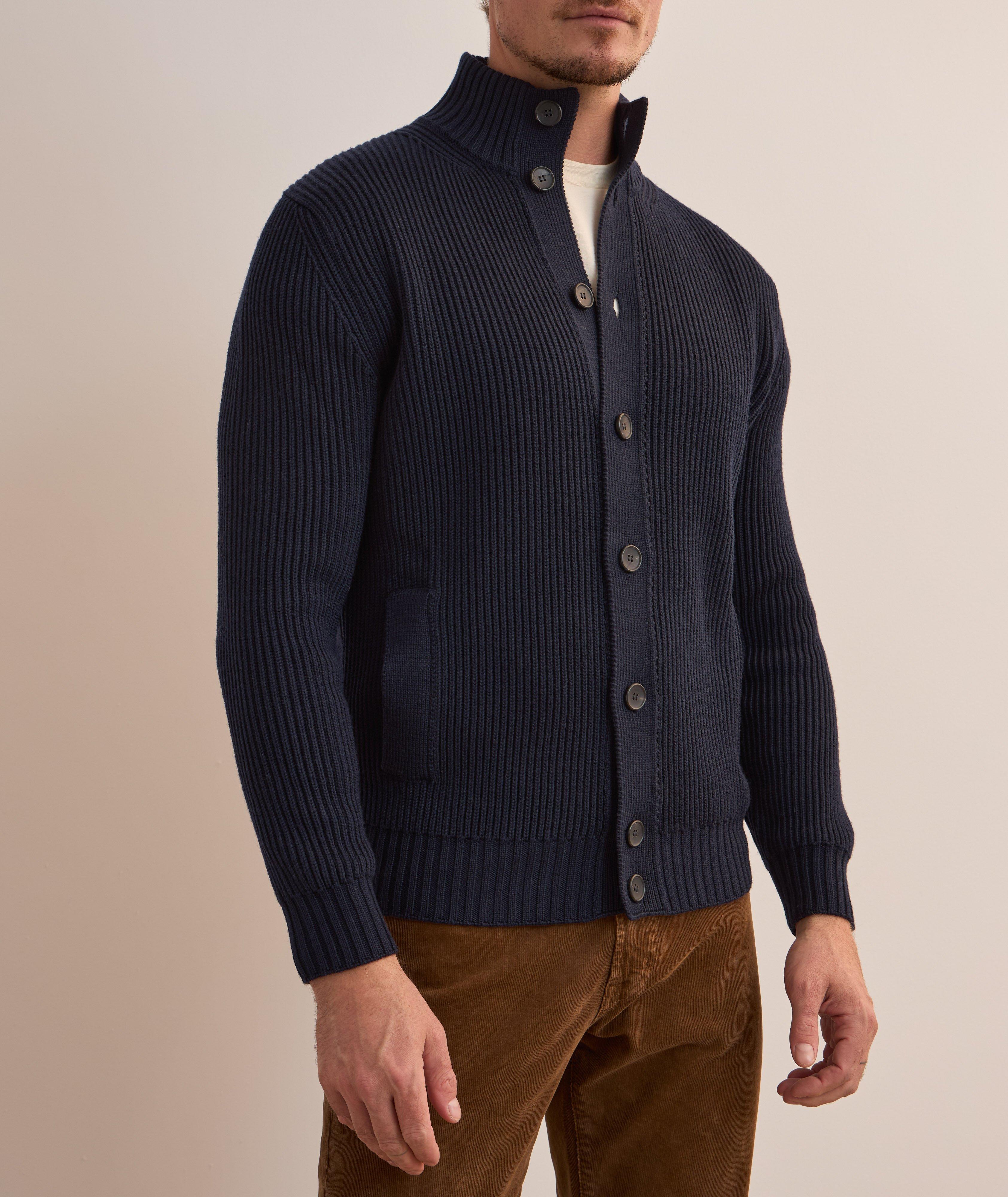 Extrafine Merino Wool Button-Up Cardigan image 1
