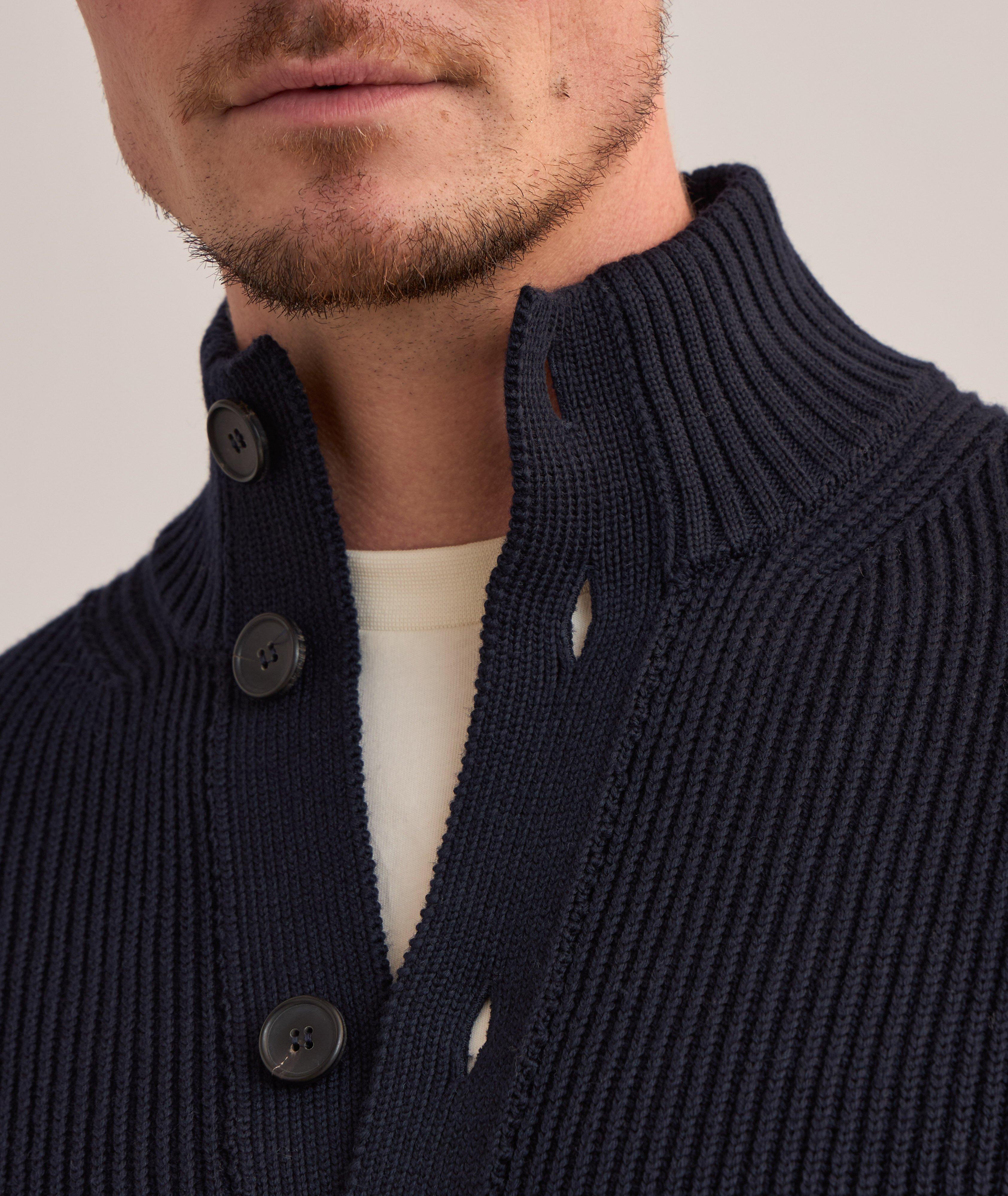 Extrafine Merino Wool Button-Up Cardigan image 3