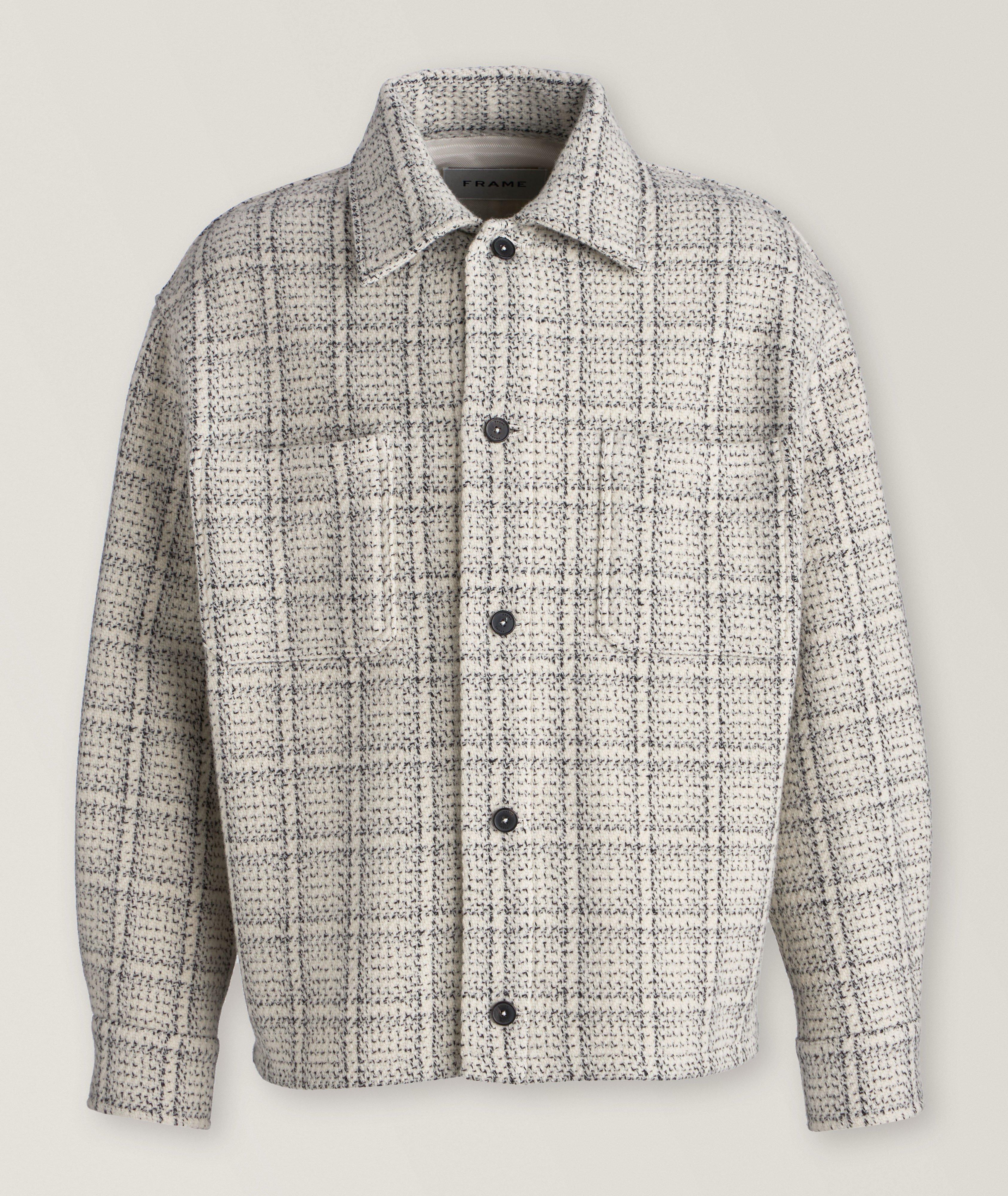 Plaid Wool-Blend Flannel Overshirt