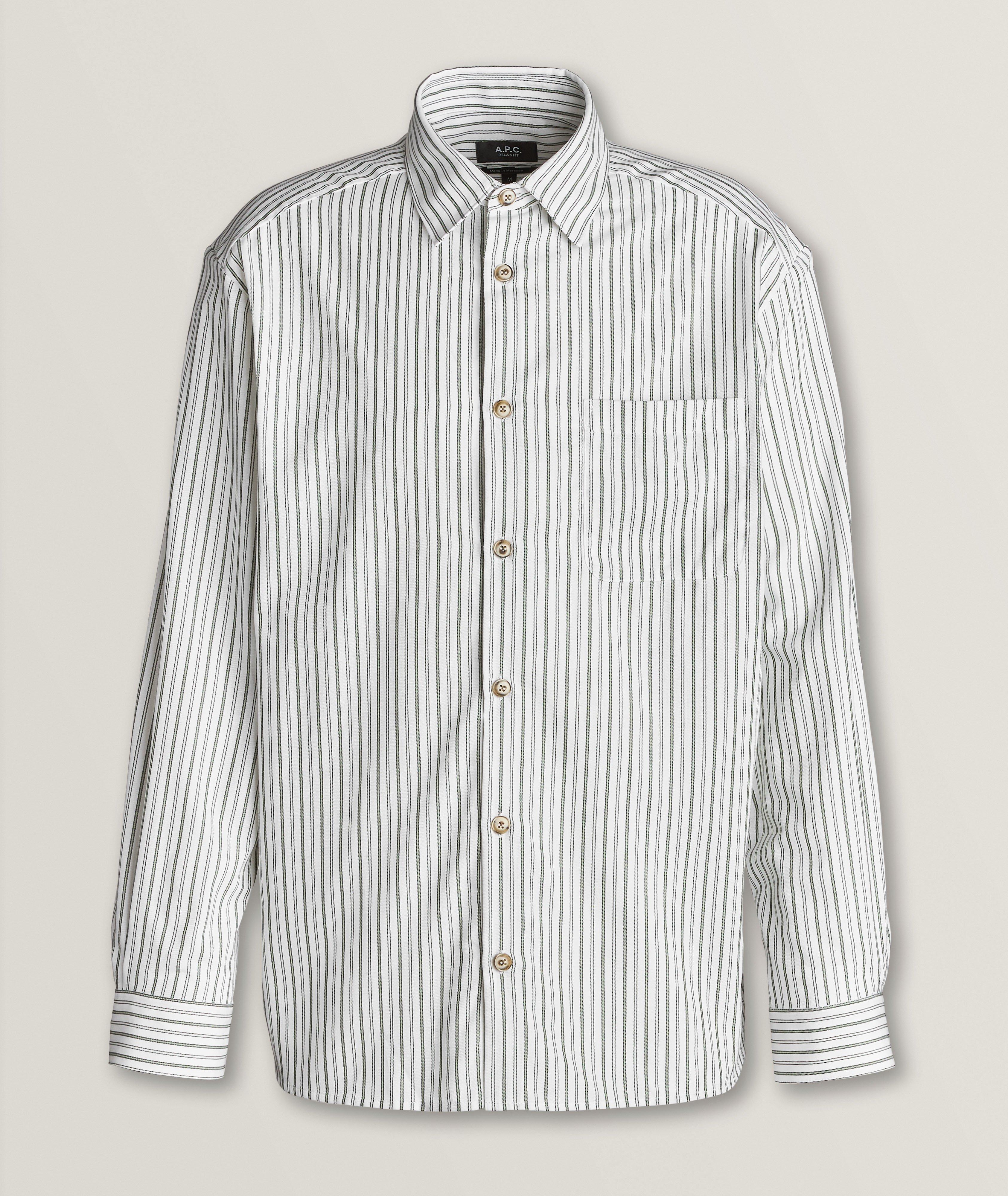 Malo Stripe Cotton-Wool Shirt image 0