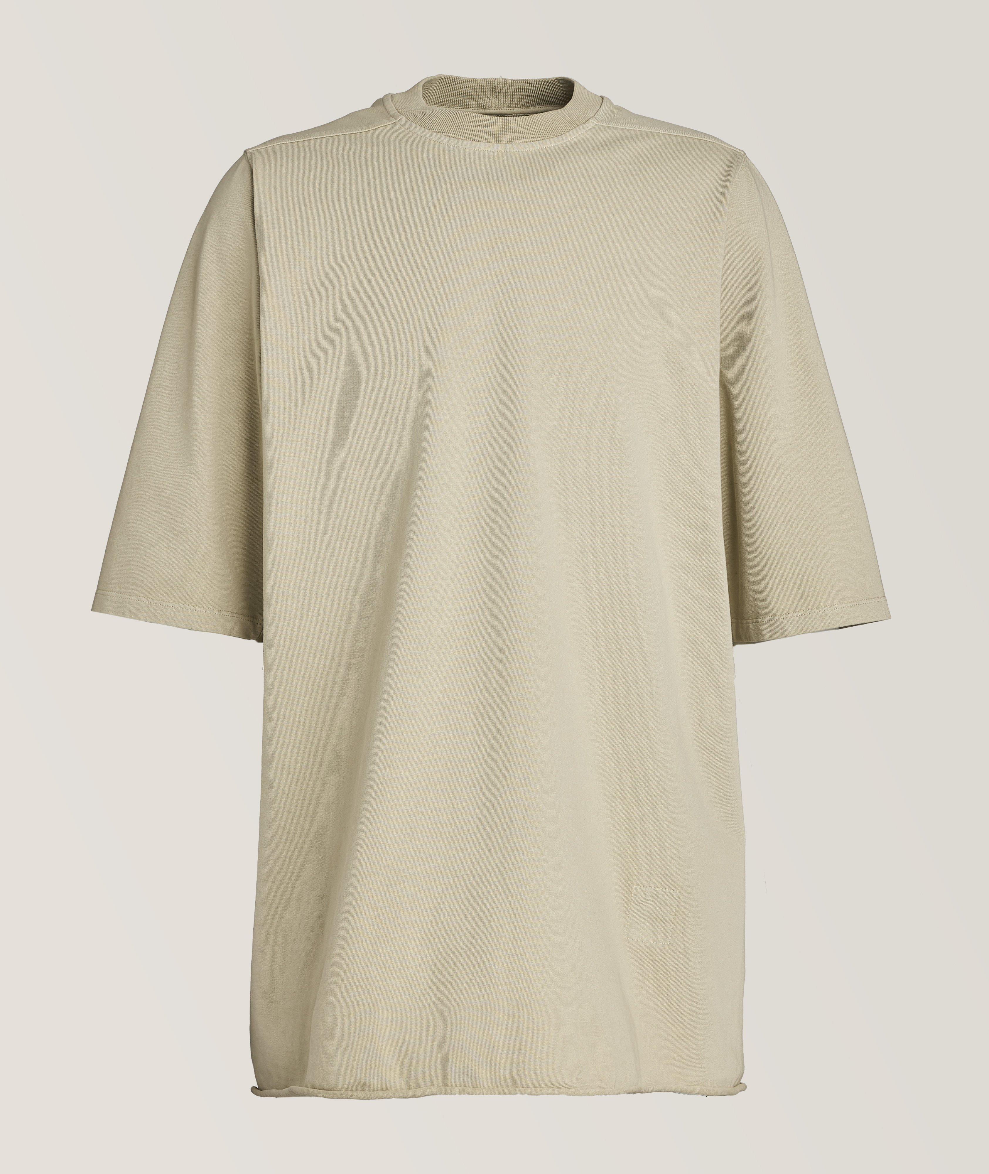 Rick Owens Drkshdw Heavyweight Cotton T-Shirt In Beige , Men's Size Large