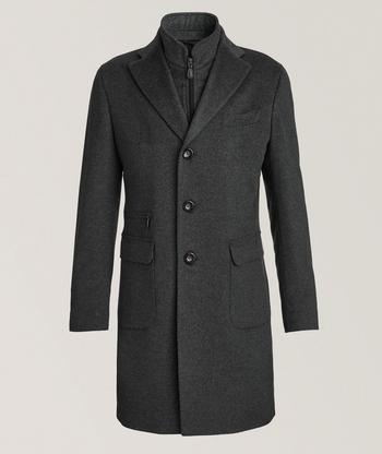 Canali Kei Melange Wool Overcoat Coats Harry Rosen